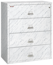 Fire Resistant File Cabinet - 4 Drawer Lateral 44" wide (Calcutta Marble)