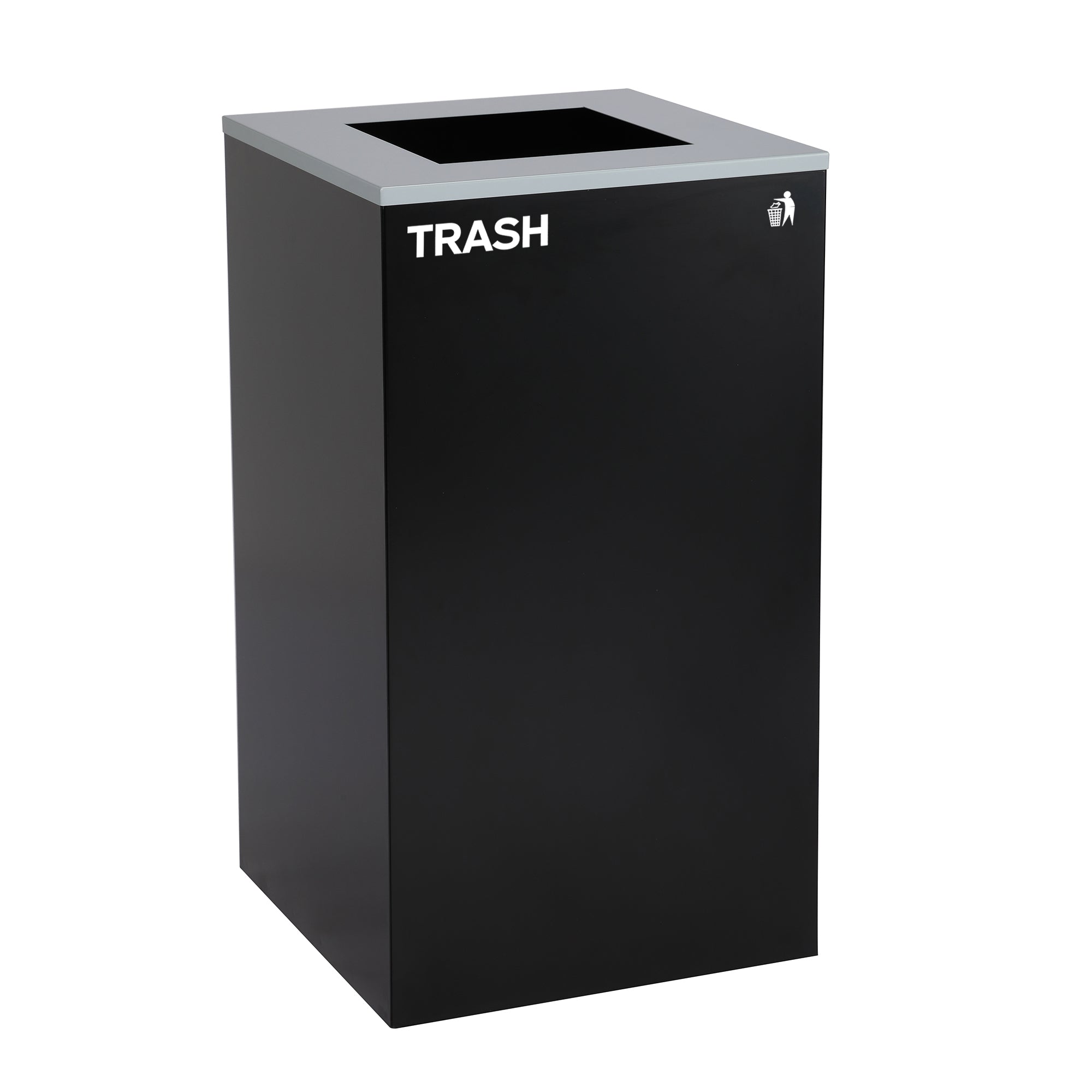 Alpine Industries 58-Gallon 2-Stream Black Steel-Green Recycling Bin Station