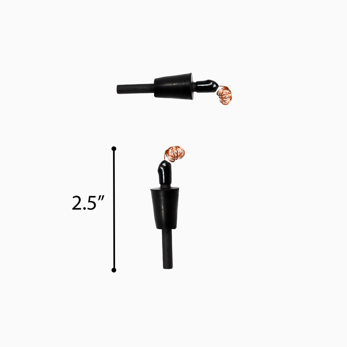 Electrode, Carbon, Straight with Stoppers, Electrolysis, Pack of 5 Pairs