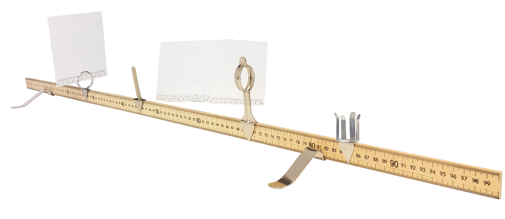 Optical Bench Student Demo with Meter Stick