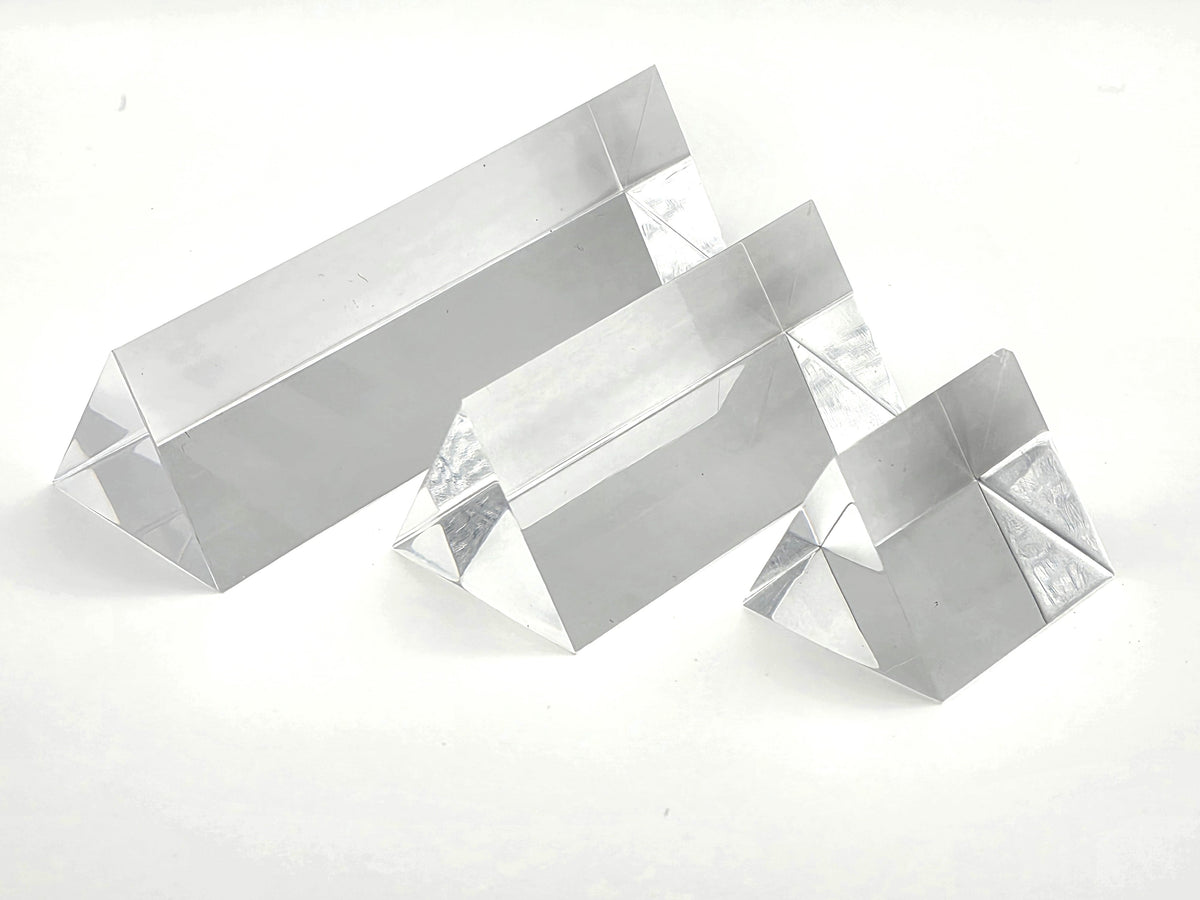 Prism, Acrylic, Various Lengths, Set of 3 (25mm x 25mm, 25mm x 50mm, & 25mm x 75mm)
