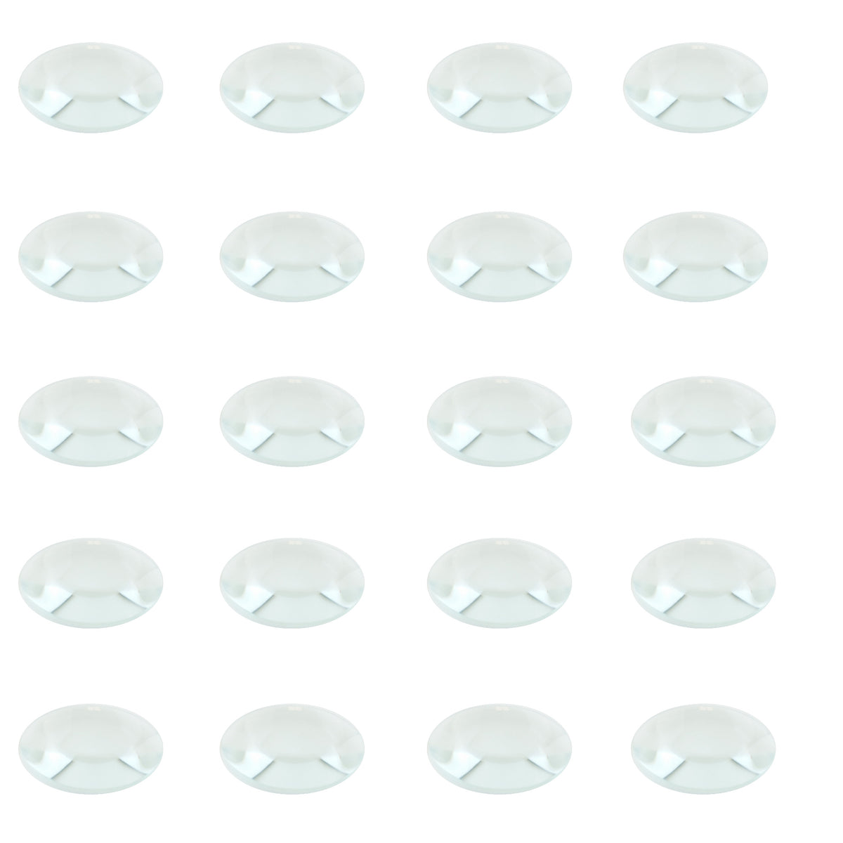 Lens, Double-Convex, Glass, 38 mm Diameter, 5 cm Focal Length, Pack of 20