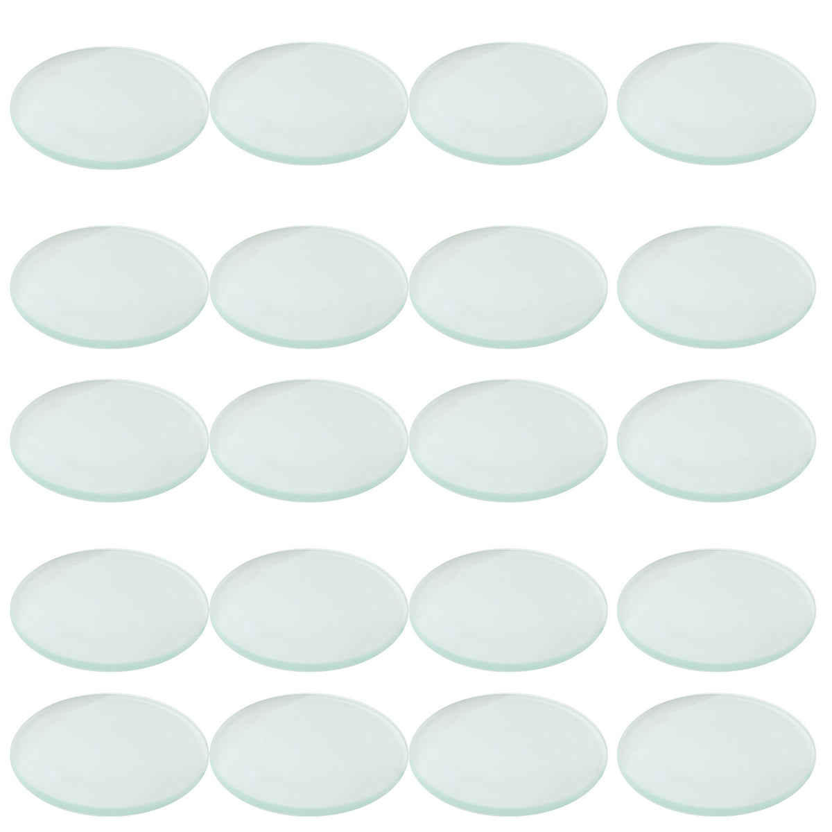 Lens, Double-Convex, Glass, 50 mm Diameter, 25 cm Focal Length, Pack of 20