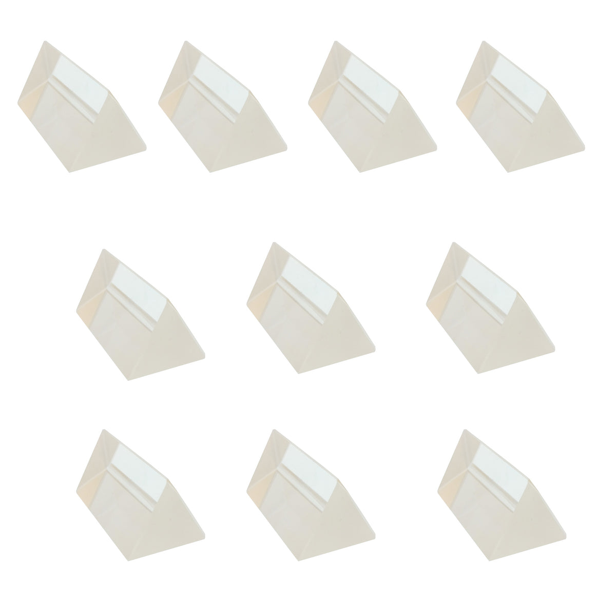 Prism, Glass, Equilateral, 50 mm Length, 25 mm Face, Pack of 10