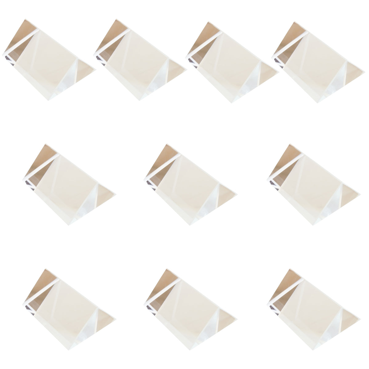 Prism, Acrylic, Equilateral, 75 mm Length, 25 mm Face, Pack of 10