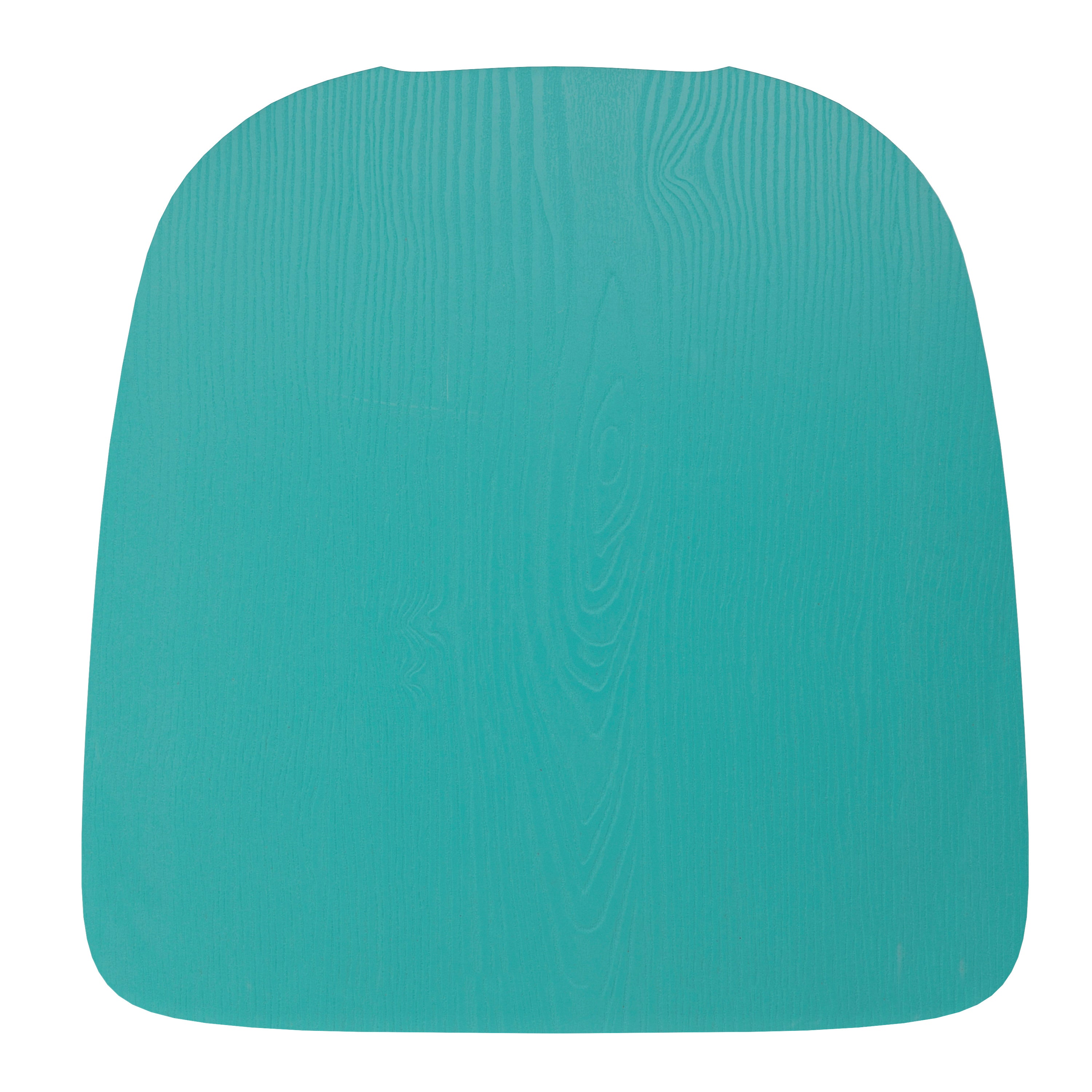 Perry Set of 4 Poly Resin Wood Seat with Rounded Edges for Colorful Metal Chairs and Stools in Mint