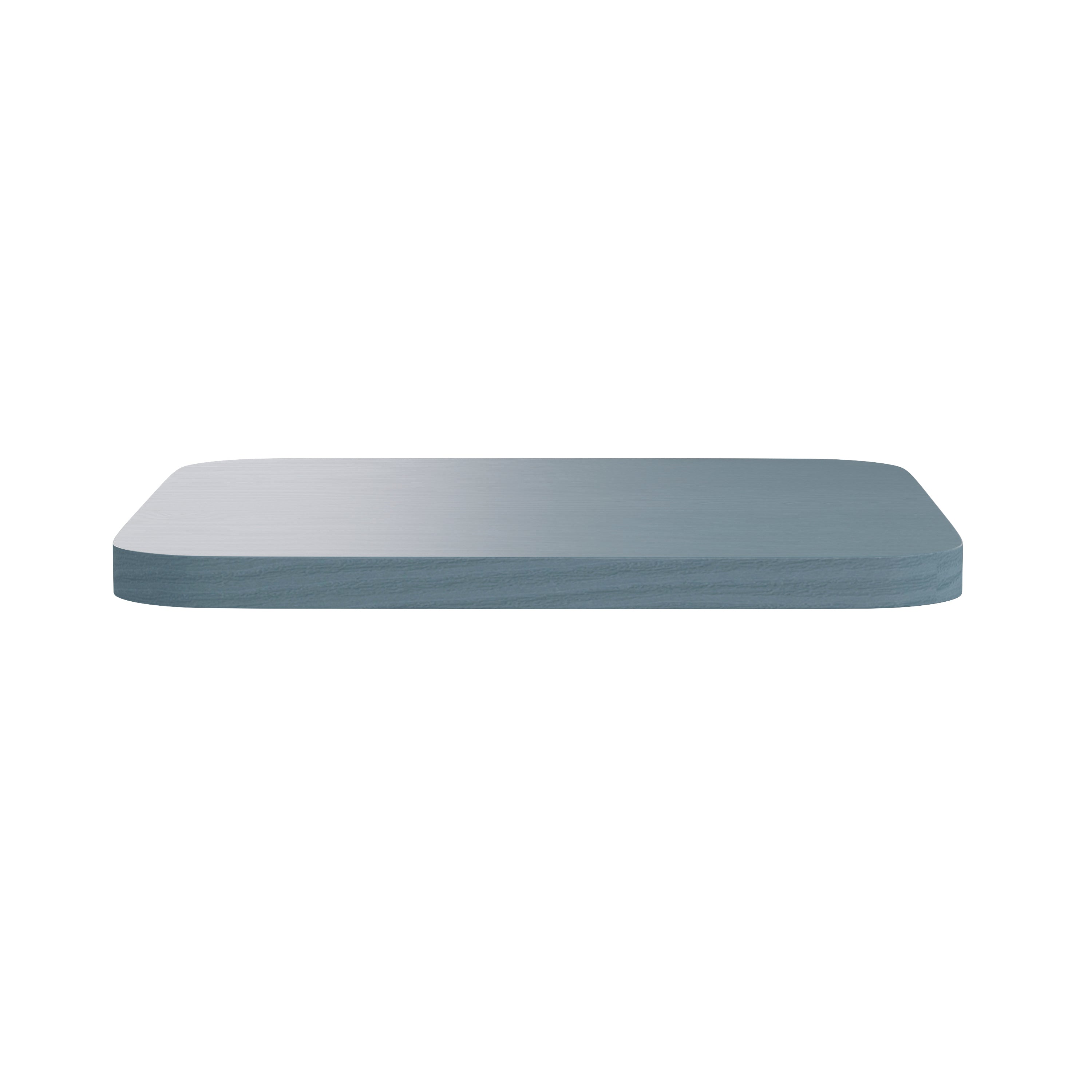 Perry Poly Resin Wood Square Seat with Rounded Edges for Colorful Metal Barstools in Teal-Blue