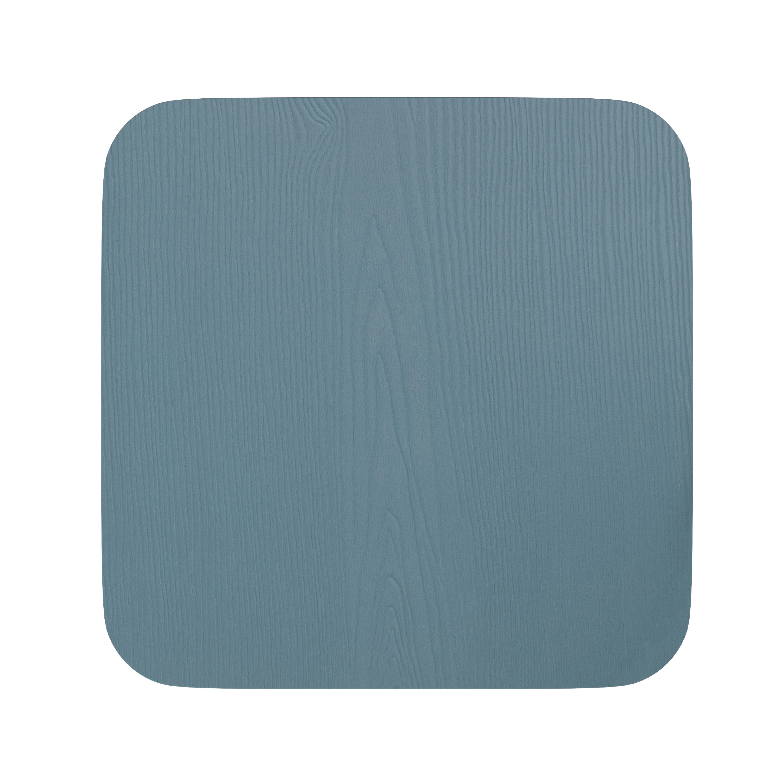 Perry Poly Resin Wood Square Seat with Rounded Edges for Colorful Metal Barstools in Teal-Blue