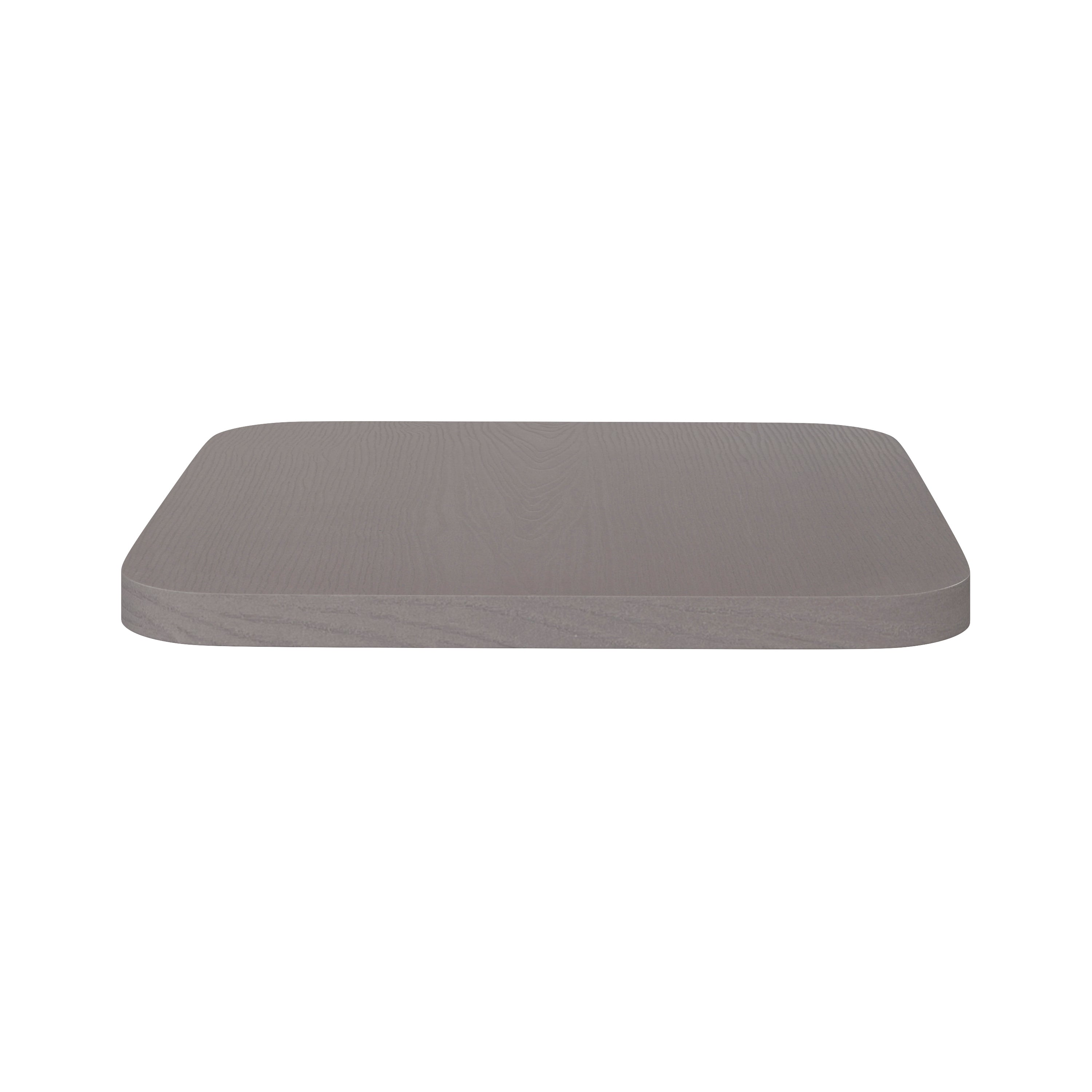 Perry Poly Resin Wood Square Seat with Rounded Edges for Colorful Metal Barstools in Gray