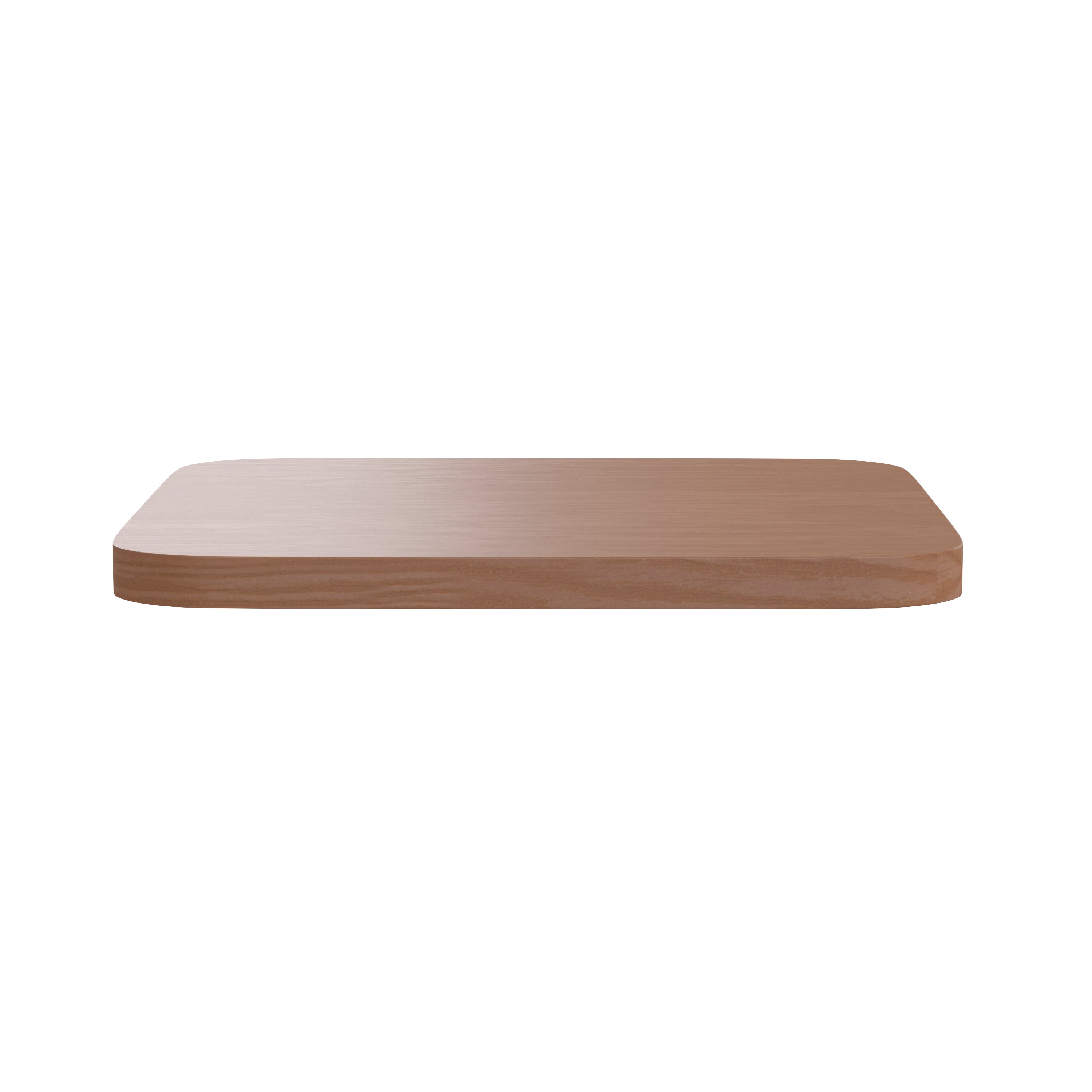 Perry Poly Resin Wood Square Seat with Rounded Edges for Colorful Metal Barstools in Teak