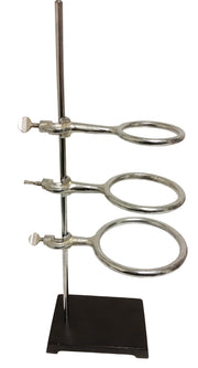 Stand Support Stamped Steel 5x8 with 3 Rings, sizes 3, 4, 5 inches.