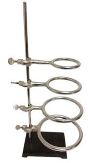 Stand Support Stamped Steel 6x9 with four rings, sizes 3,4, 5, 6 inches.