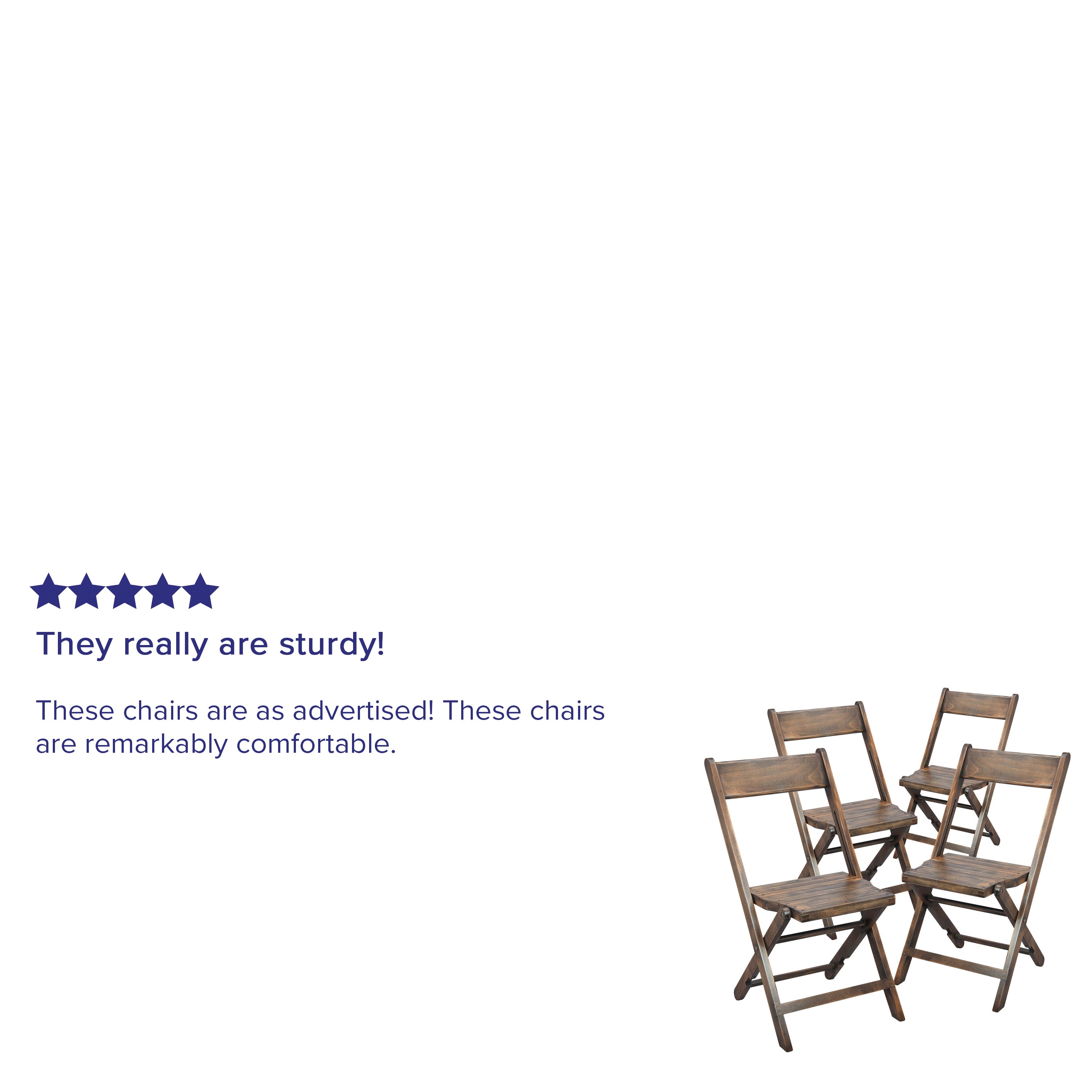 Natalie Commercial Wooden Folding Chair with Slatted Seat and Beechwood Frame, No Assembly Required, Antique Black