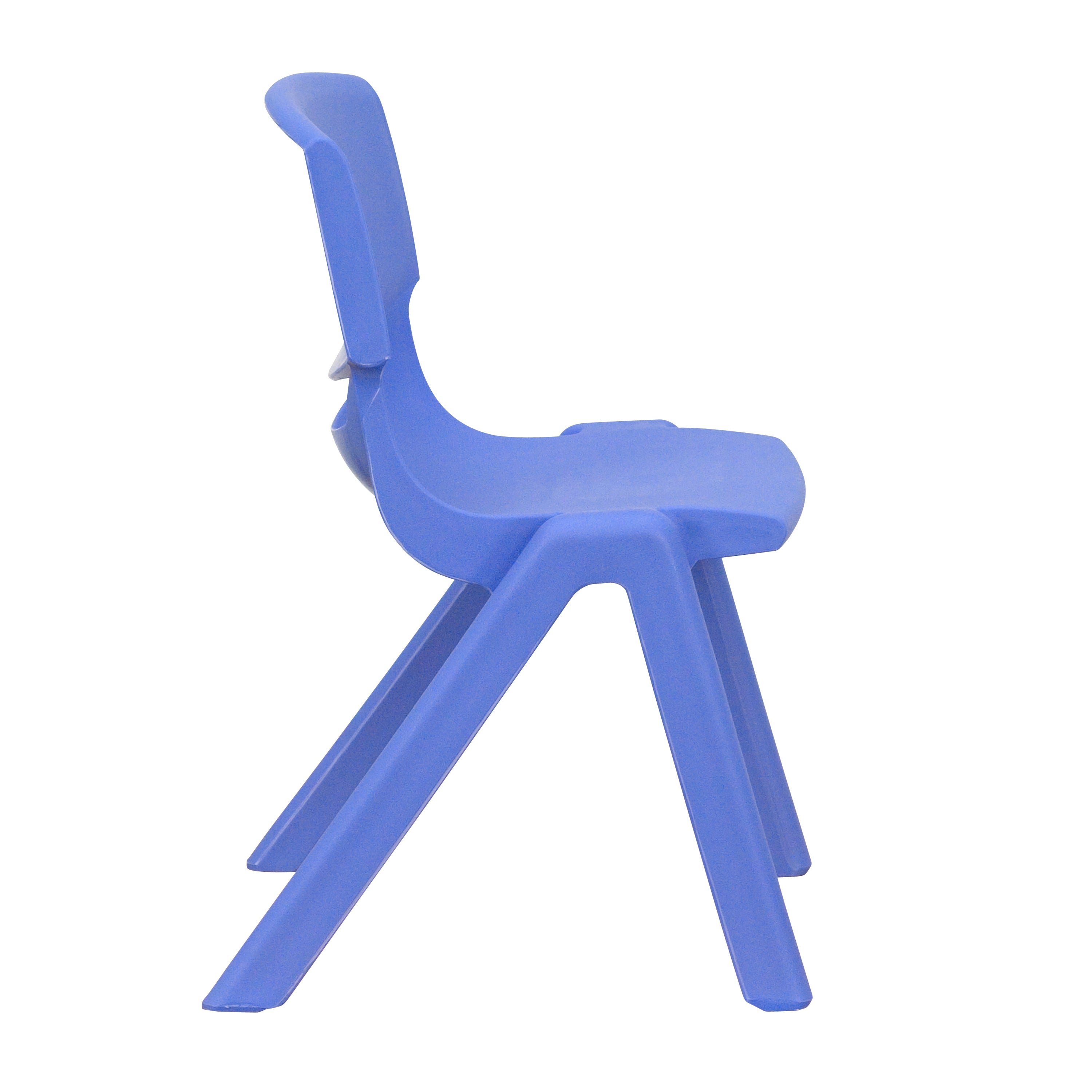 Whitney 4 Pack Blue Plastic Stackable School Chair with 12'' Seat Height