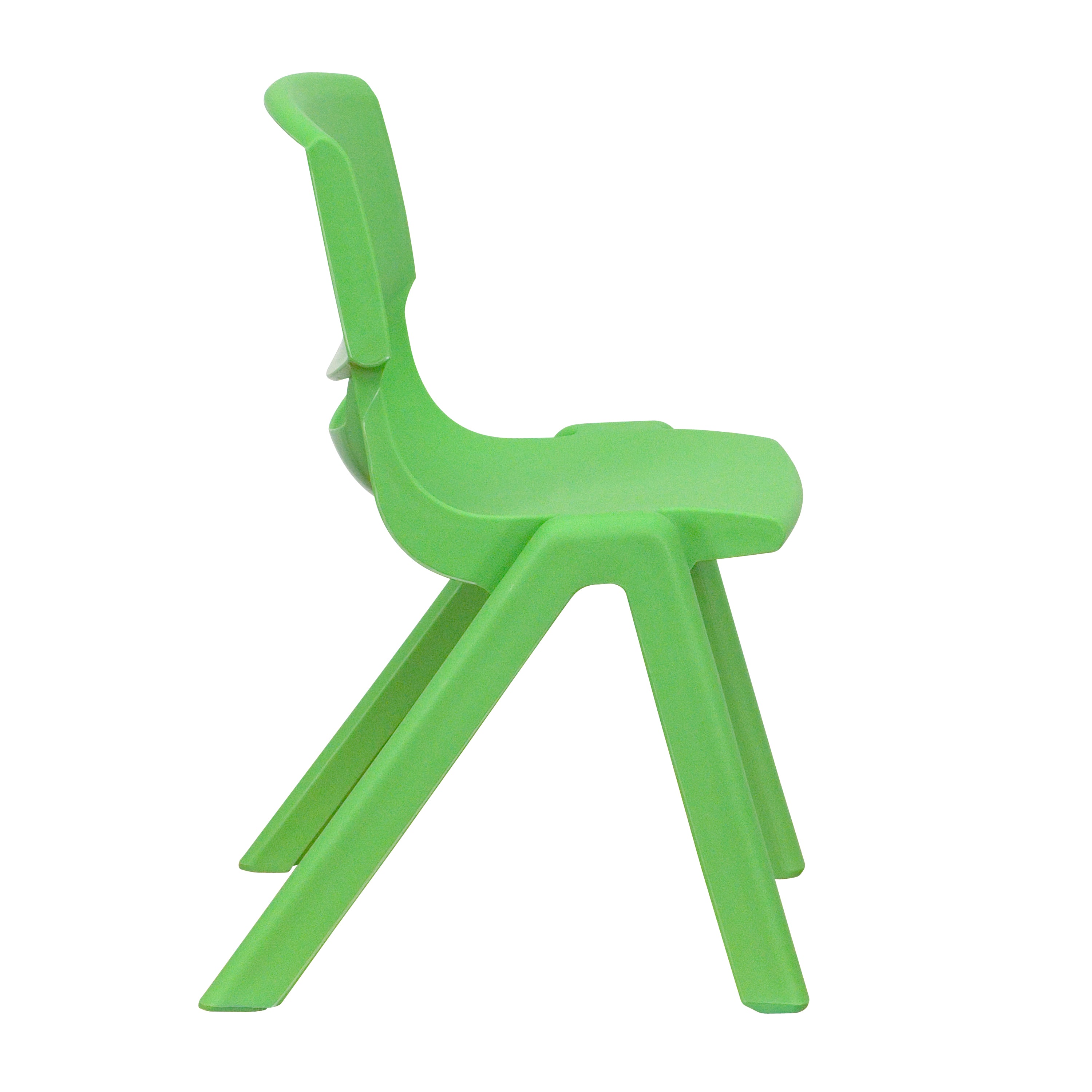 Whitney 4 Pack Green Plastic Stackable School Chair with 12'' Seat Height