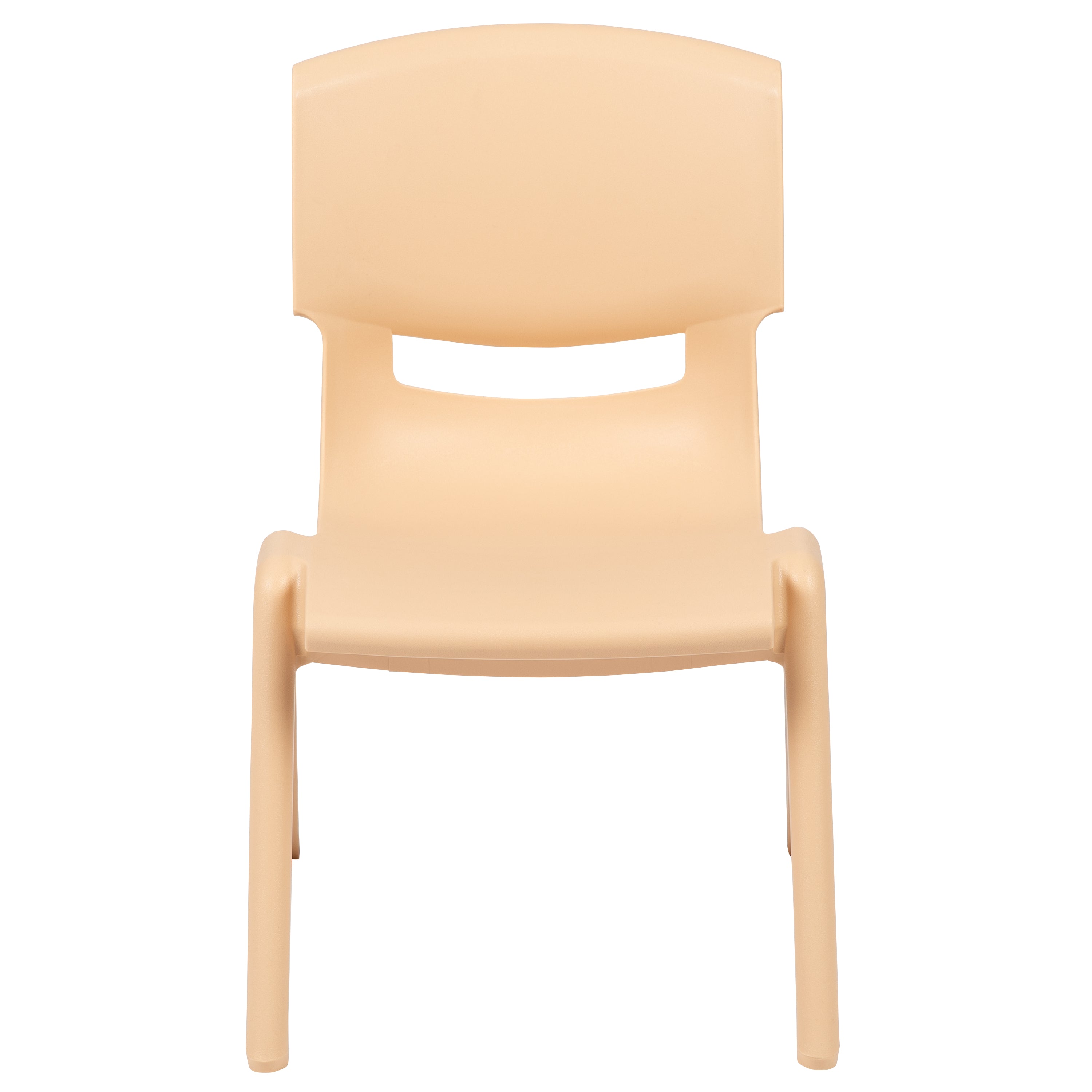 Whitney 4 Pack Natural Plastic Stackable School Chair with 12'' Seat Height