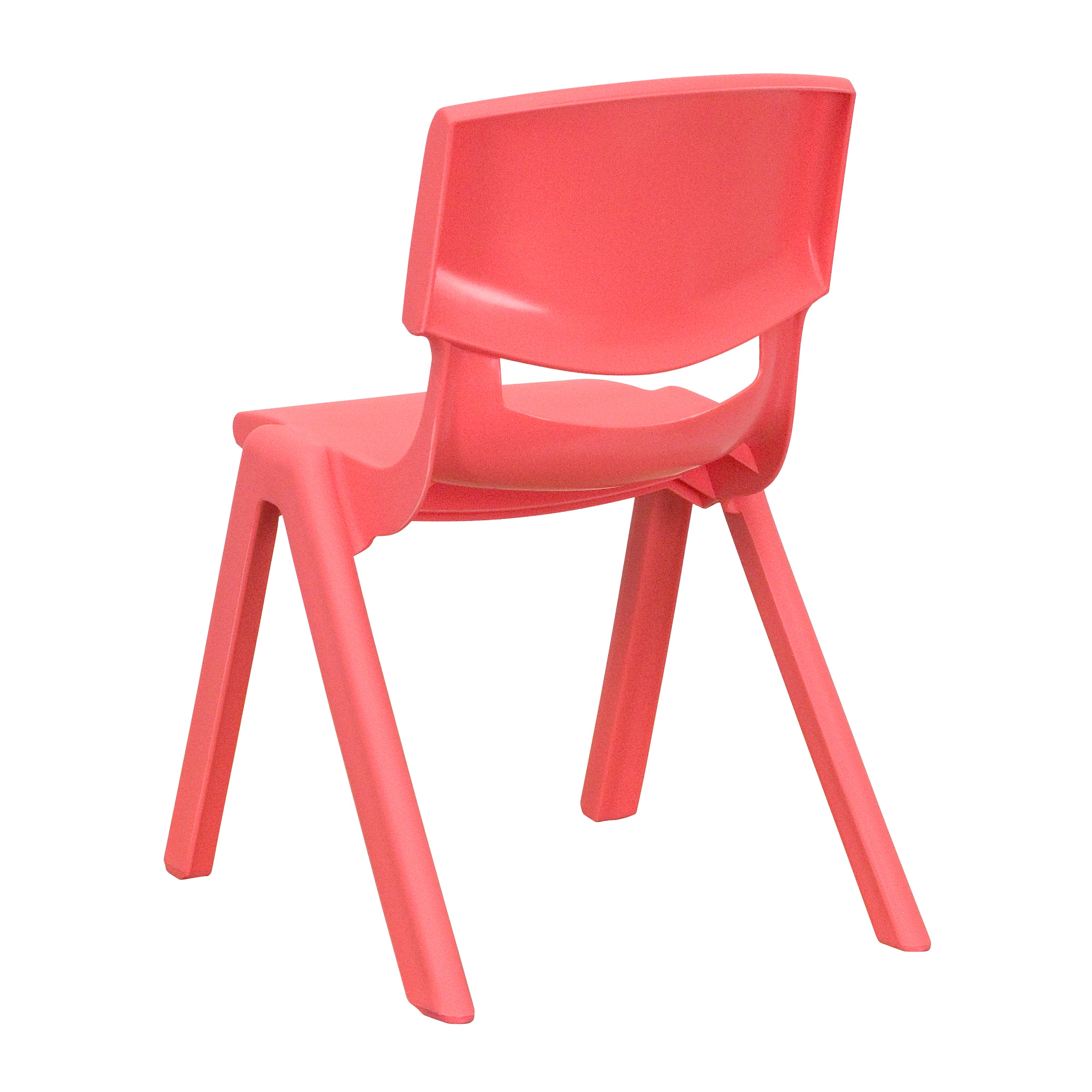 Whitney 4 Pack Red Plastic Stackable School Chair with 12'' Seat Height