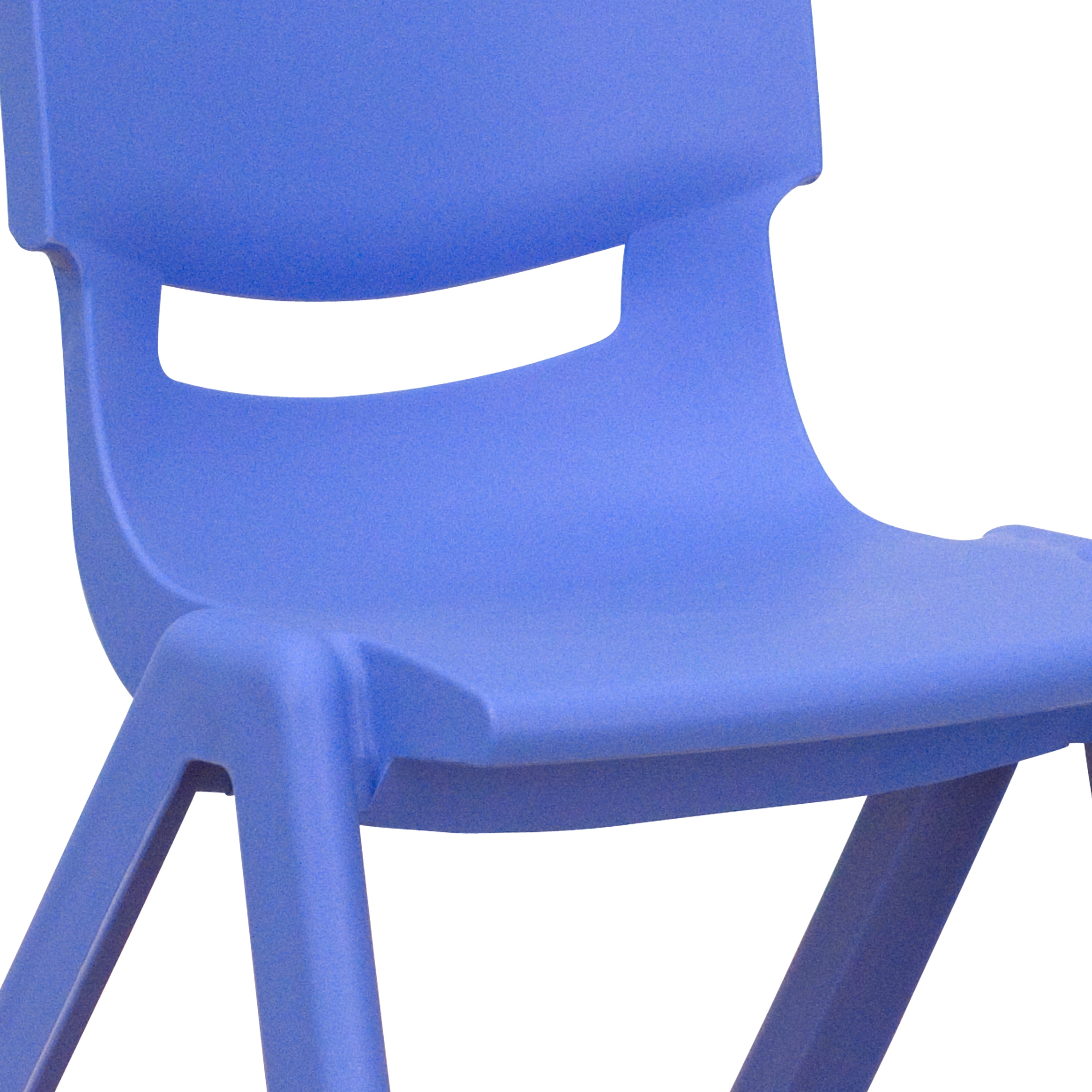 Whitney 4 Pack Blue Plastic Stackable School Chair with 10.5'' Seat Height