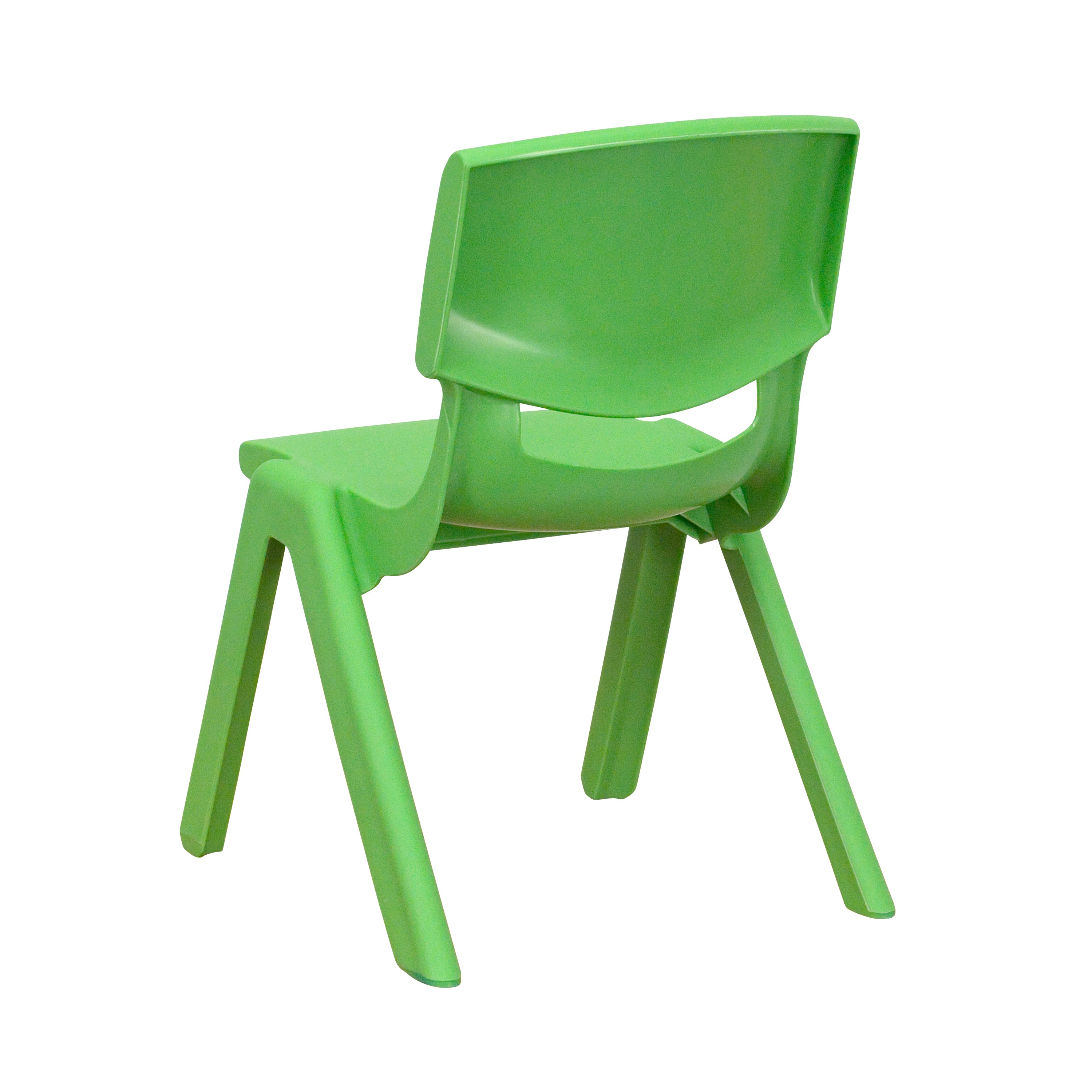 Whitney 4 Pack Green Plastic Stackable School Chair with 10.5'' Seat Height