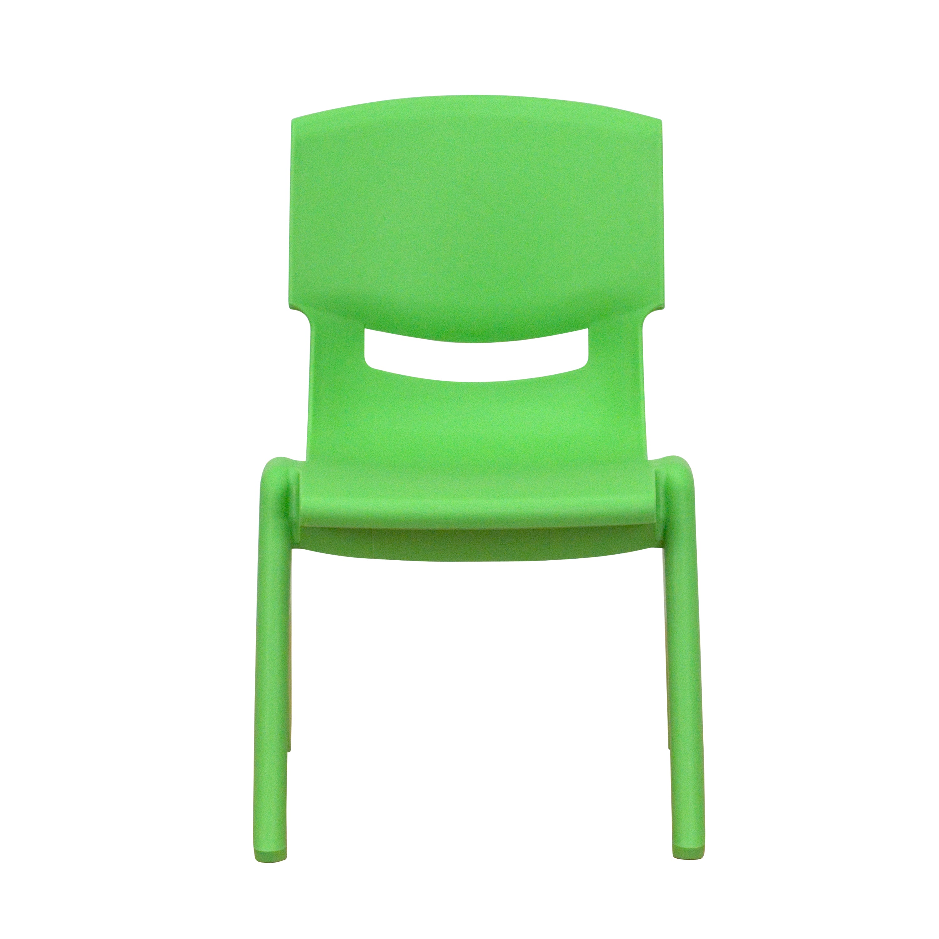 Whitney 4 Pack Green Plastic Stackable School Chair with 10.5'' Seat Height