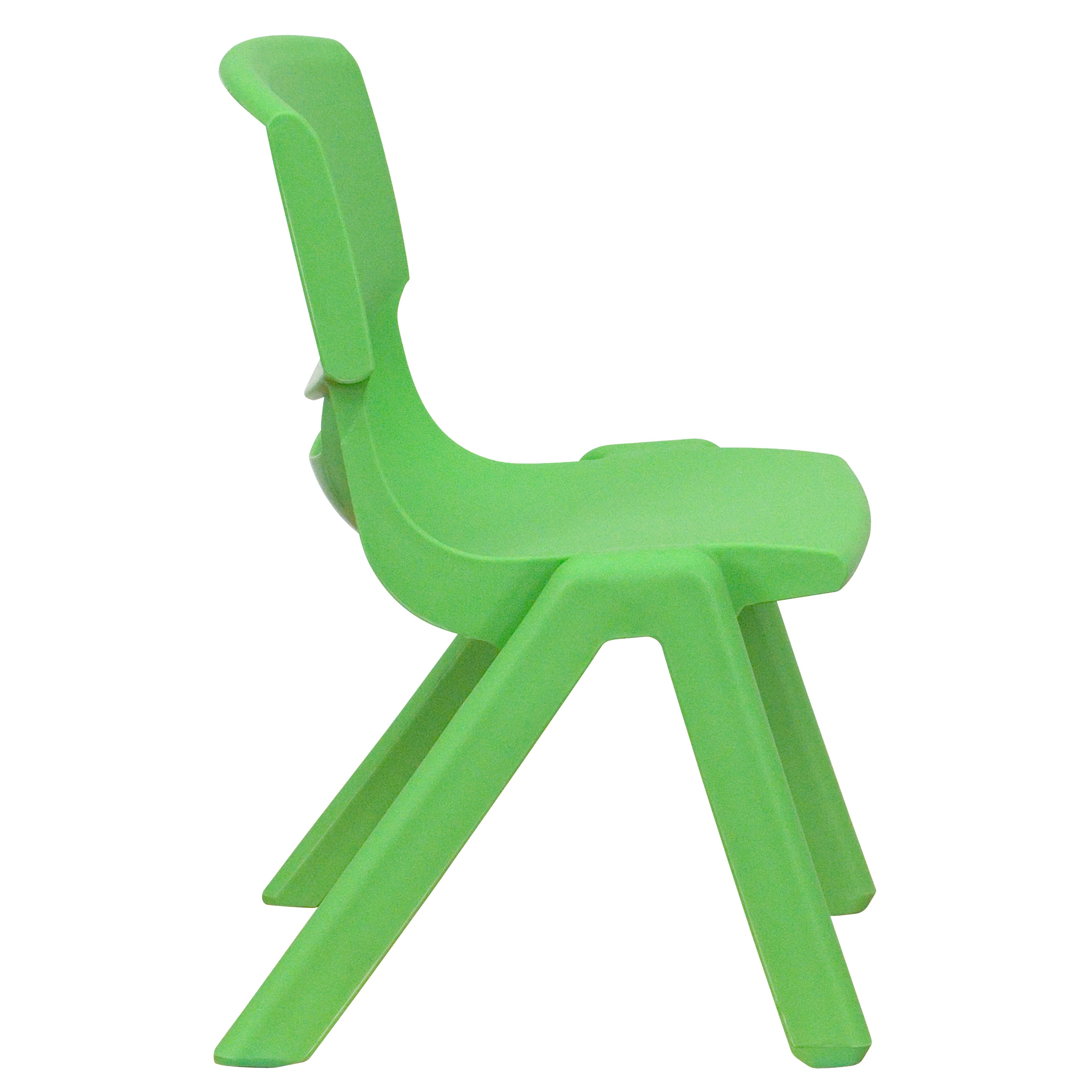 Whitney 4 Pack Plastic Stackable School Chairs with 10.5" Seat Height, Assorted Colors