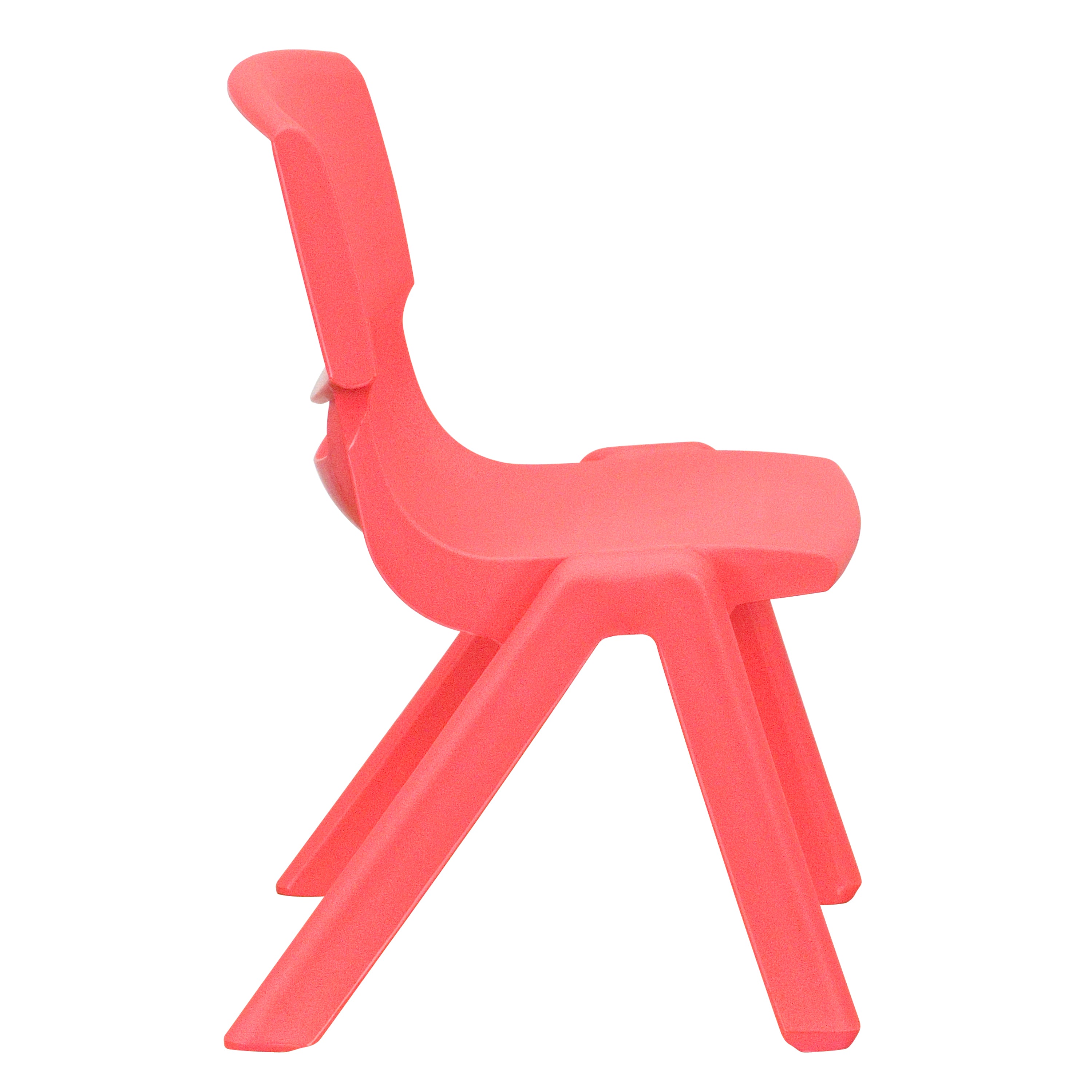Whitney 4 Pack Red Plastic Stackable School Chair with 10.5'' Seat Height