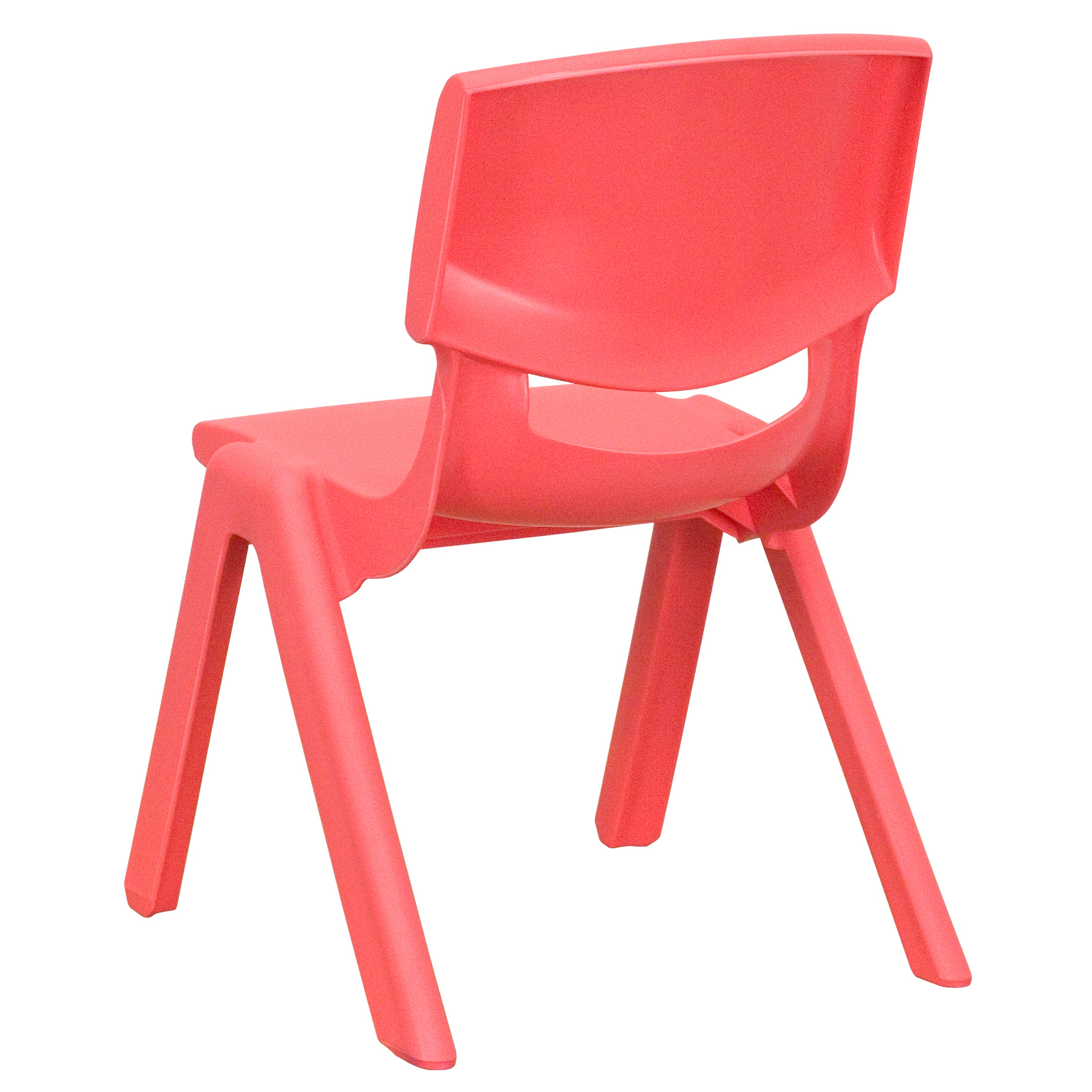 Whitney 4 Pack Red Plastic Stackable School Chair with 10.5'' Seat Height