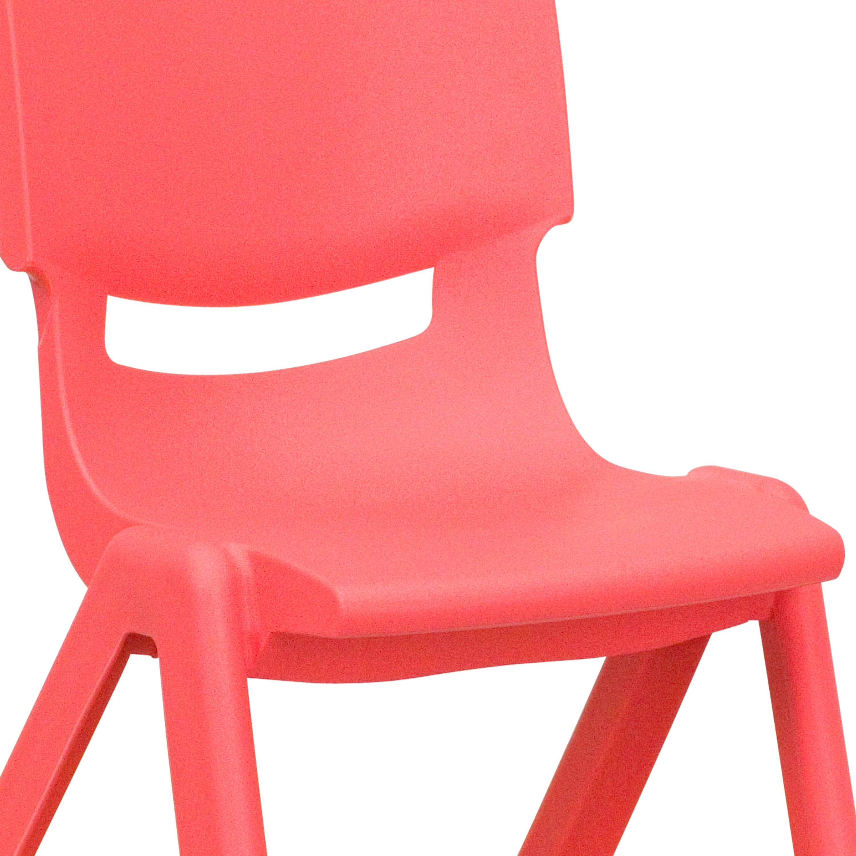 Whitney 4 Pack Red Plastic Stackable School Chair with 10.5'' Seat Height