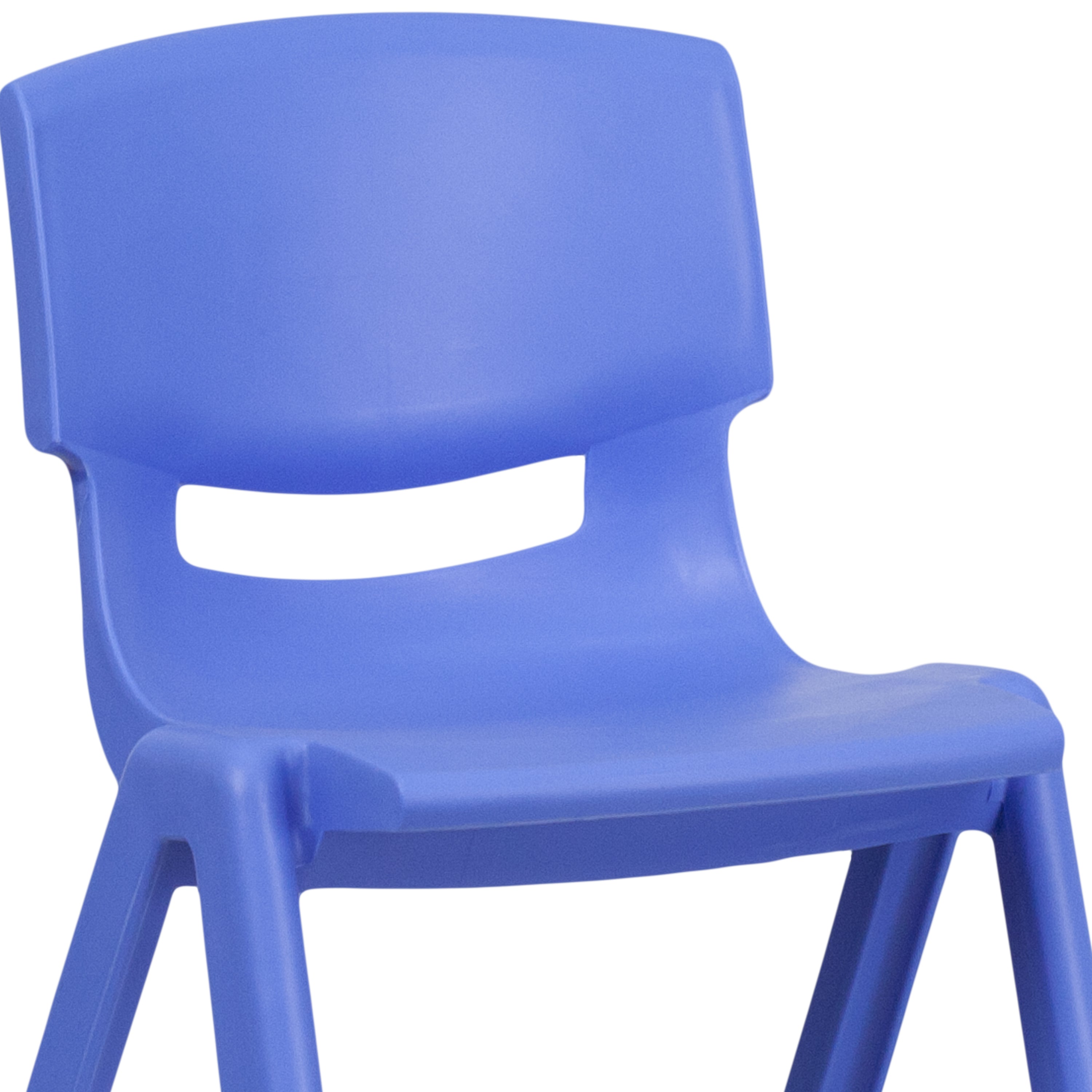 Whitney 4 Pack Blue Plastic Stackable School Chair with 13.25'' Seat Height