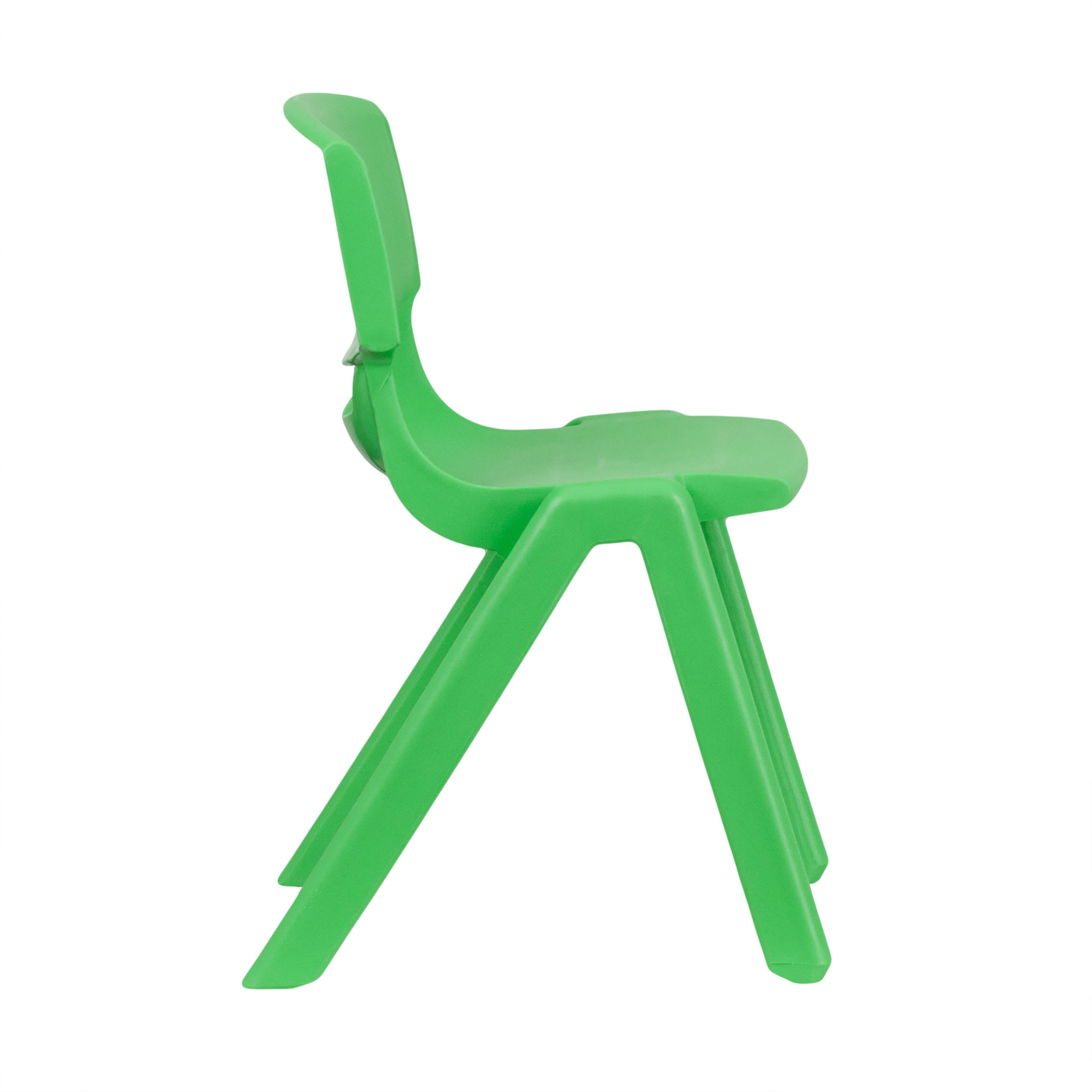 Whitney 4 Pack Plastic Stackable School Chairs with 13.25" Seat Height, Assorted Colors