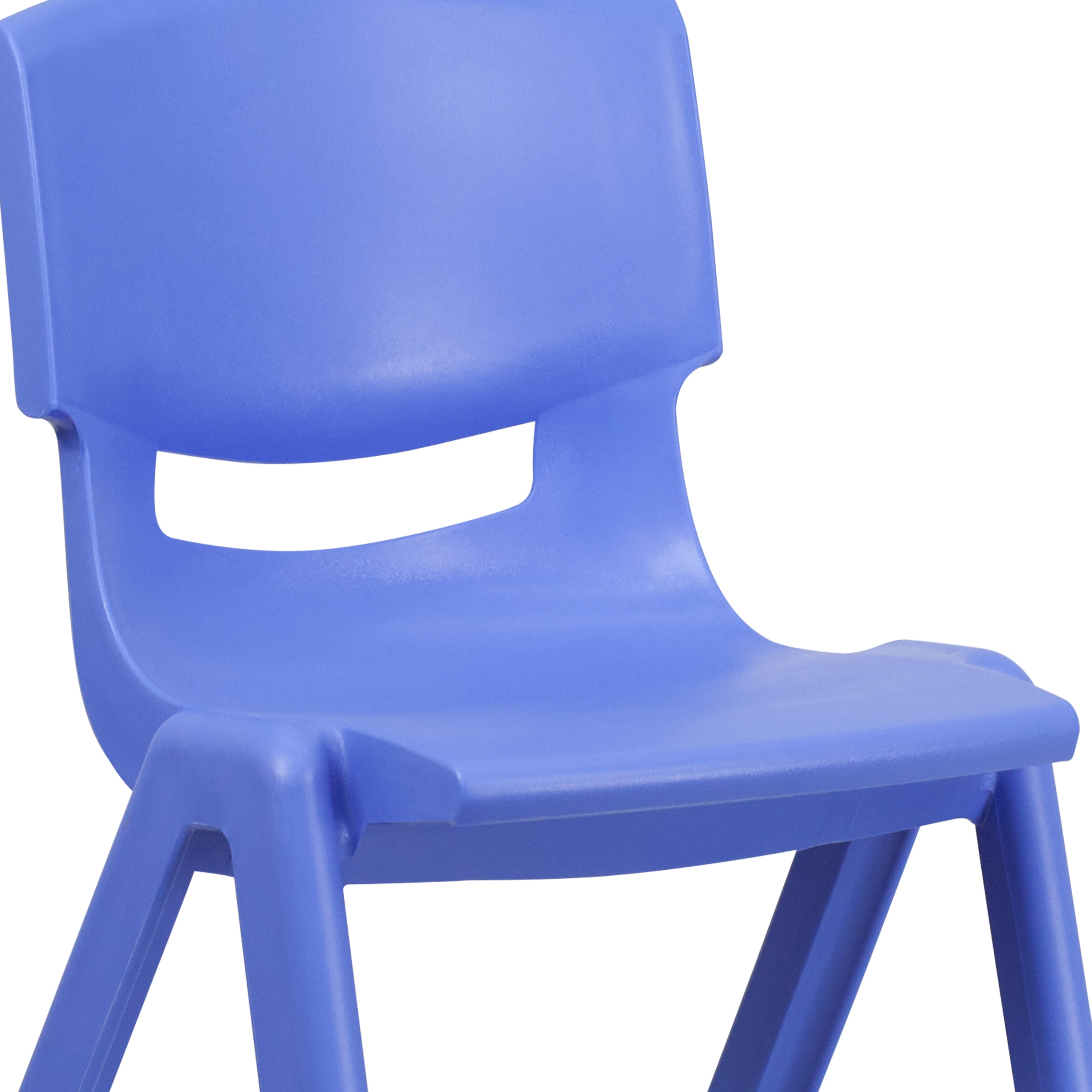 Whitney 4 Pack Blue Plastic Stackable School Chair with 15.5'' Seat Height