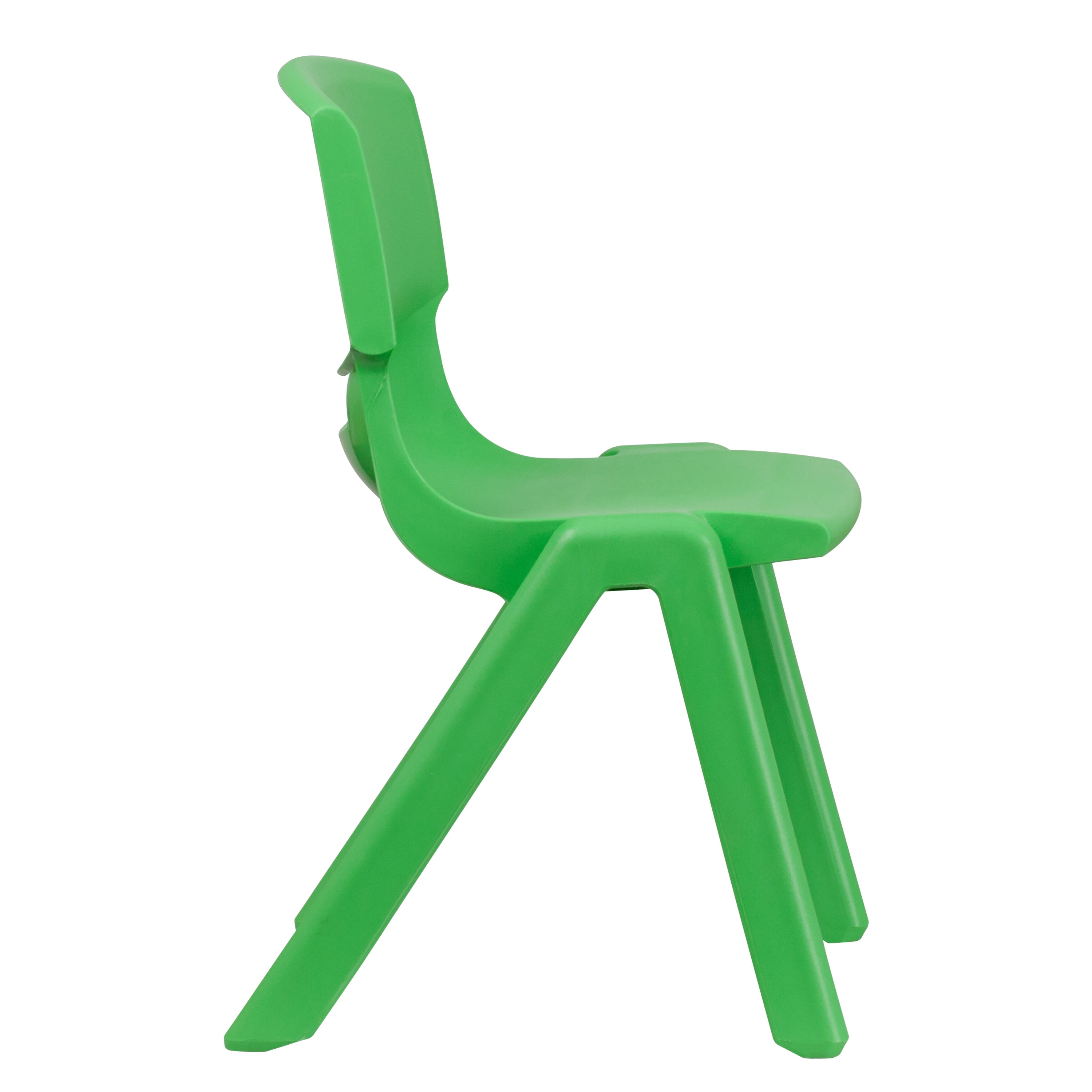 Whitney 4 Pack Green Plastic Stackable School Chair with 15.5'' Seat Height