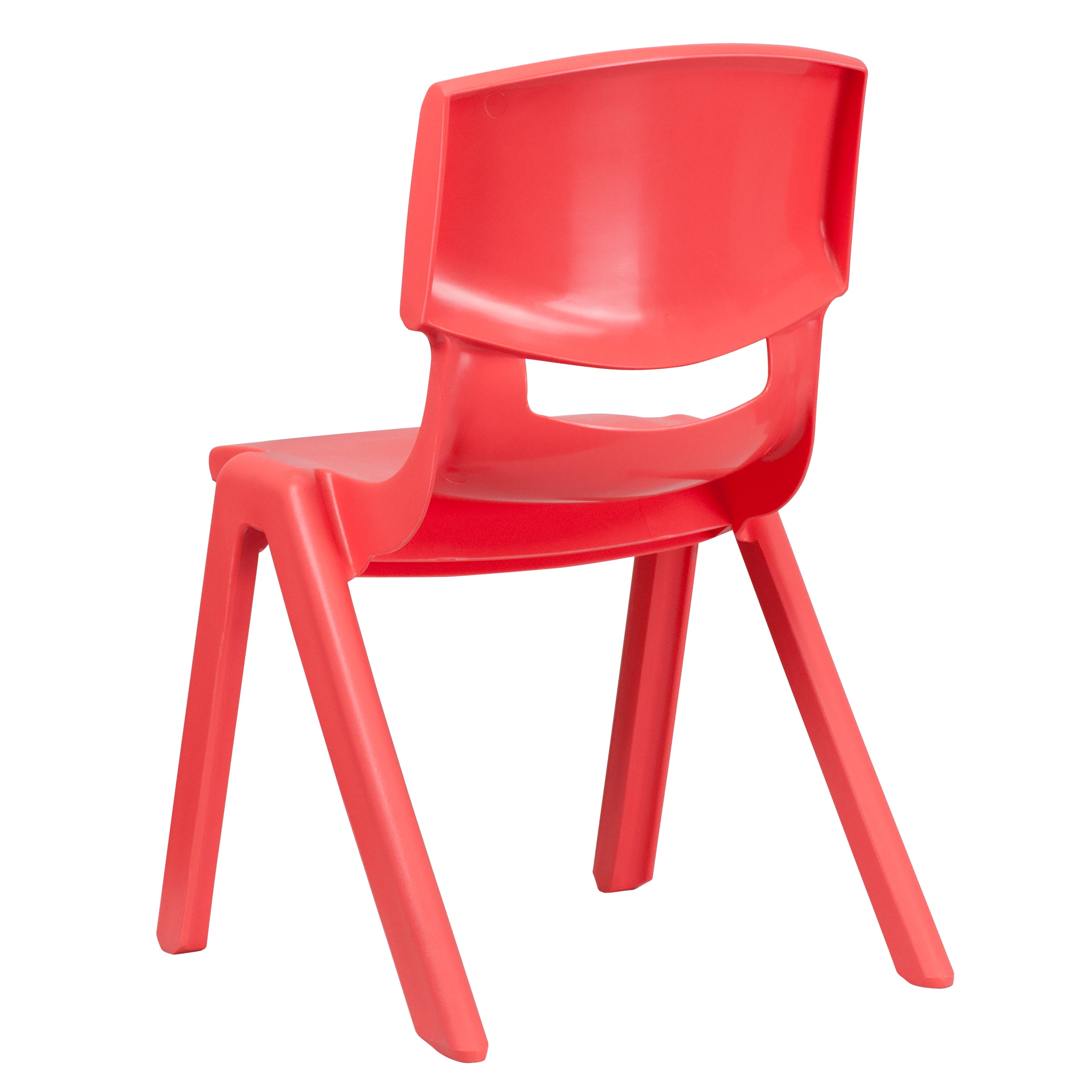 Whitney 4 Pack Red Plastic Stackable School Chair with 15.5'' Seat Height