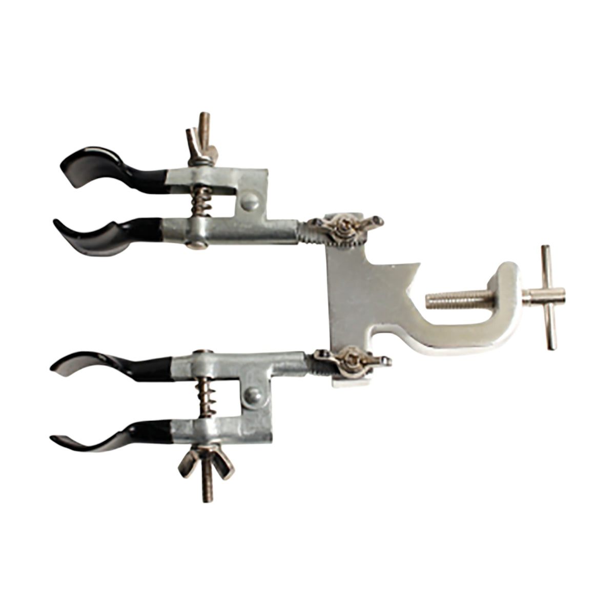 Clamp, Burette, Double, Cast-Metal, Plastisol Tips, Pack of 5
