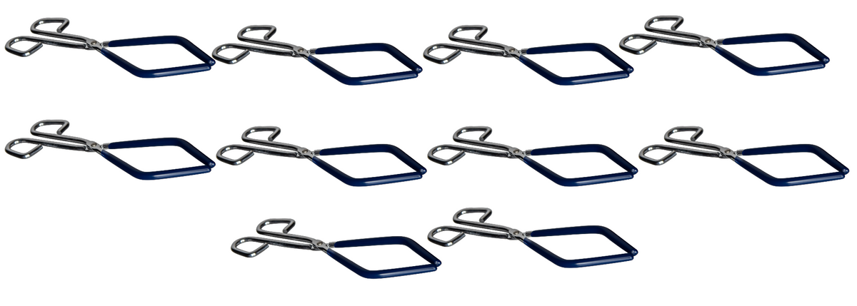 Beaker Tongs with Coated Jaws, 9.5", Pack of 10