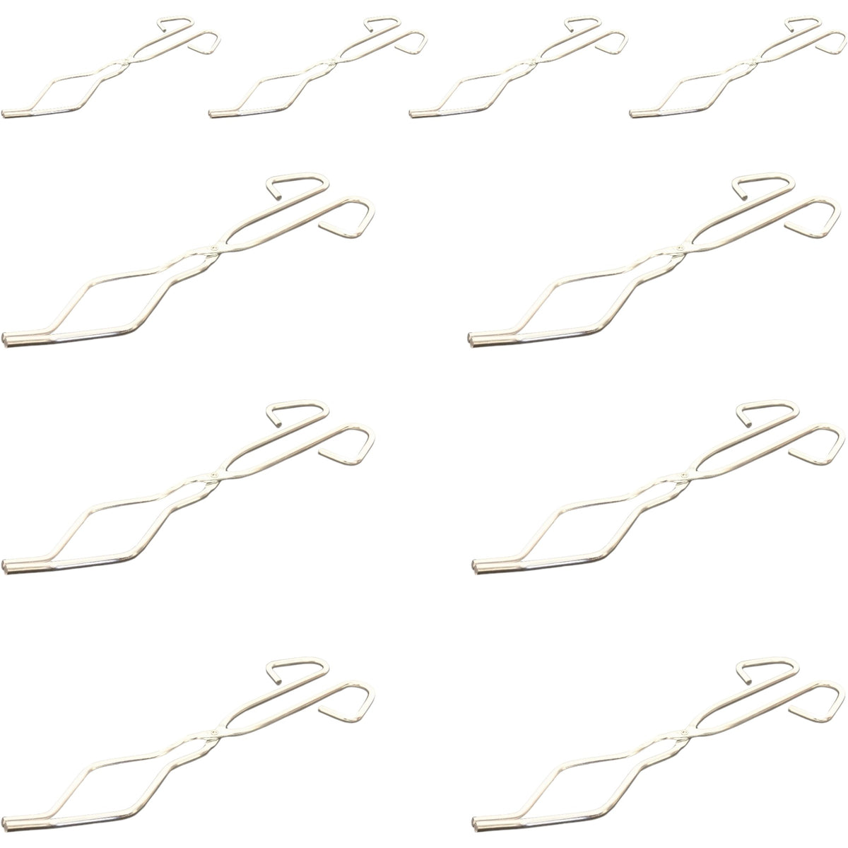 Crucible Tongs, Stainless Steel, 10", Pack of 10