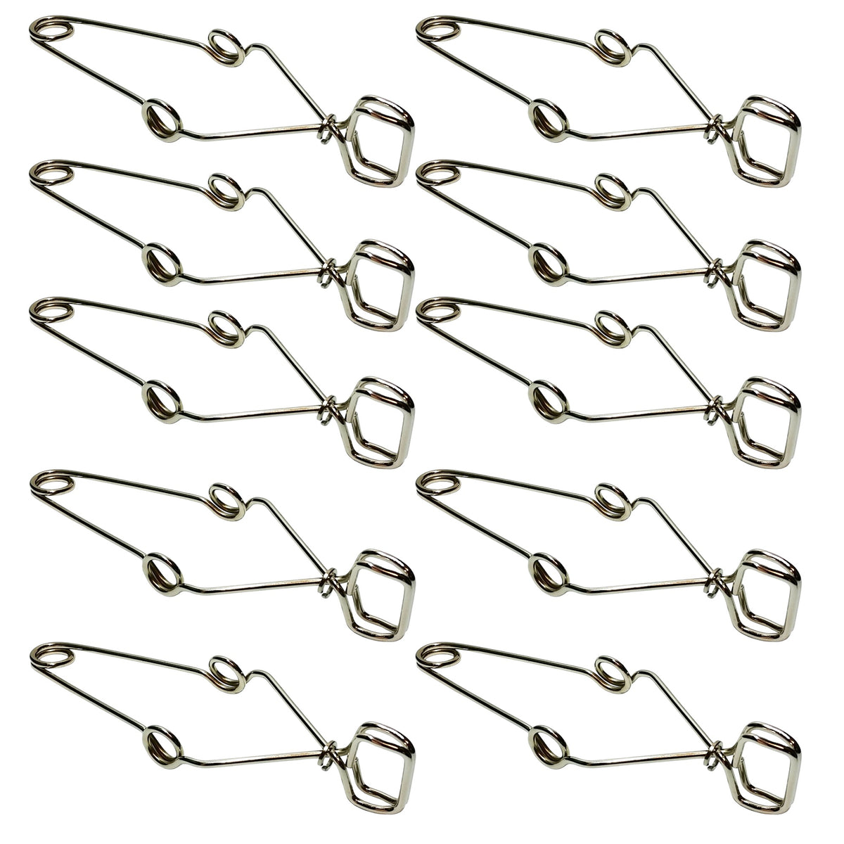 Clamp, Test Tube, 5.5", Nickel-Plated Steel, Finger Grips, Pack of 10