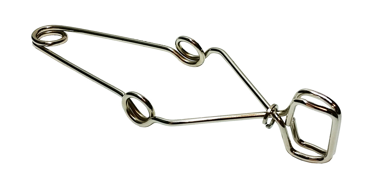 Clamp, Test Tube, 5.5", Nickel-Plated Steel, Finger Grips, Pack of 10