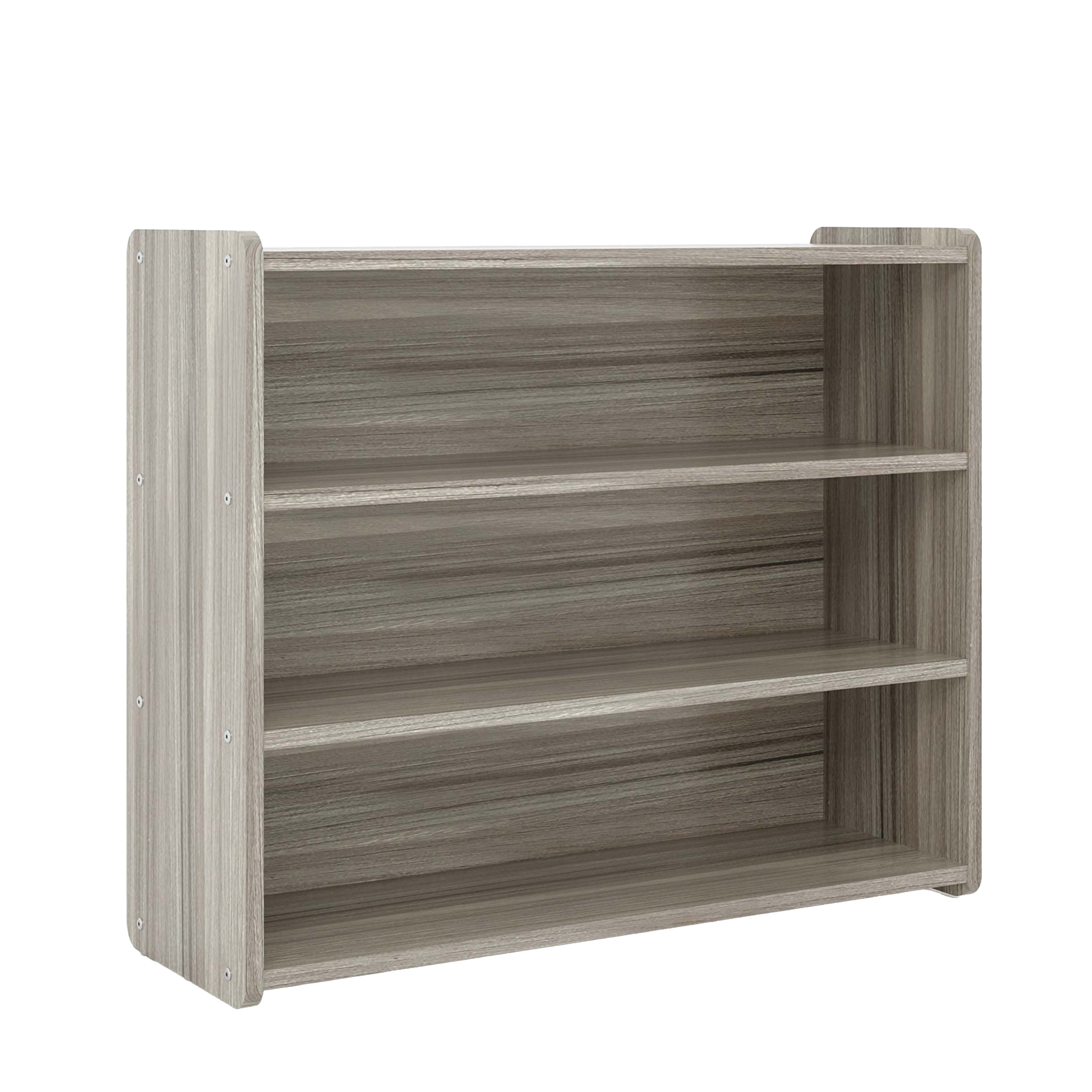 School Age Shelf Storage, Assembled, Shadow Elm Gray, 16"H x 40"W x 34"D