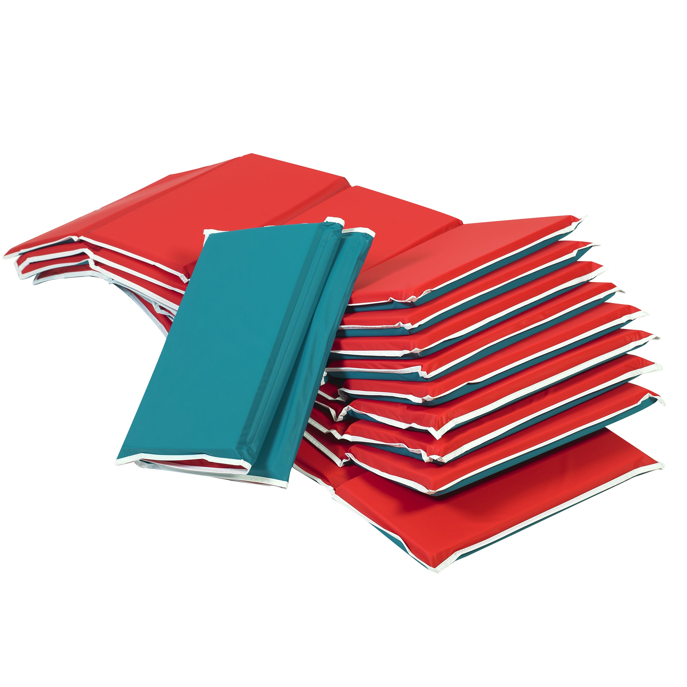 Pillow Rest Mat - Set of 10 - Red/Green