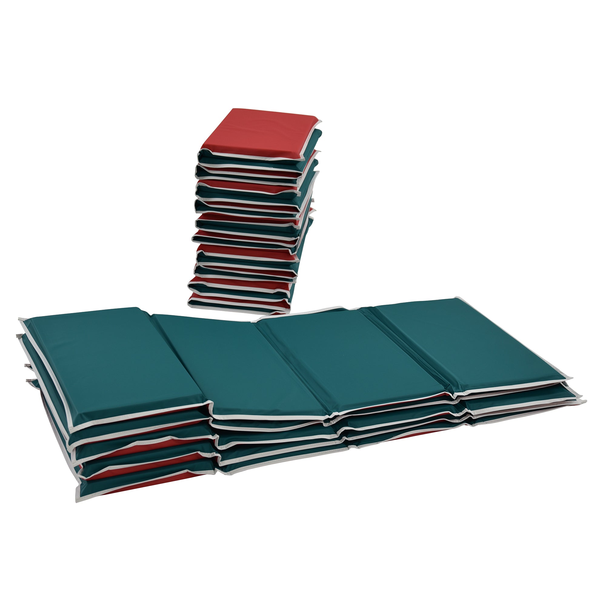 Pillow Rest Mat - Set of 10 - Red/Green