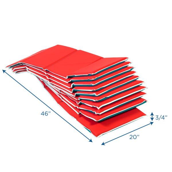 Pillow Rest Mat - Set of 10 - Red/Green