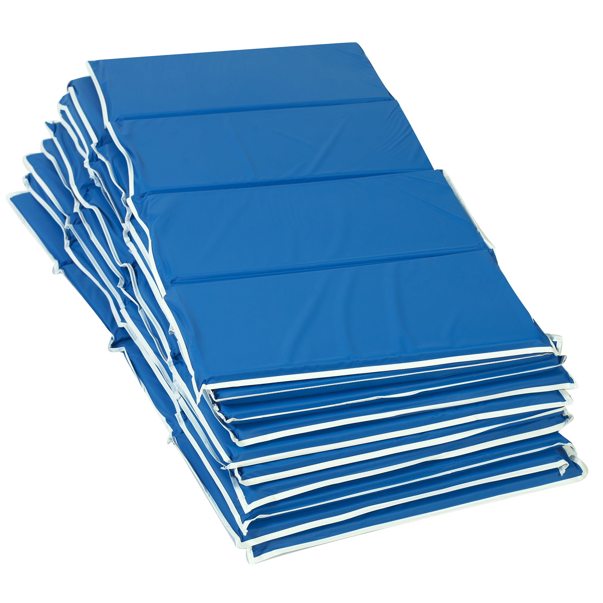 1" Tough Duty Folding Rest Mat - Set of 10 - Blue