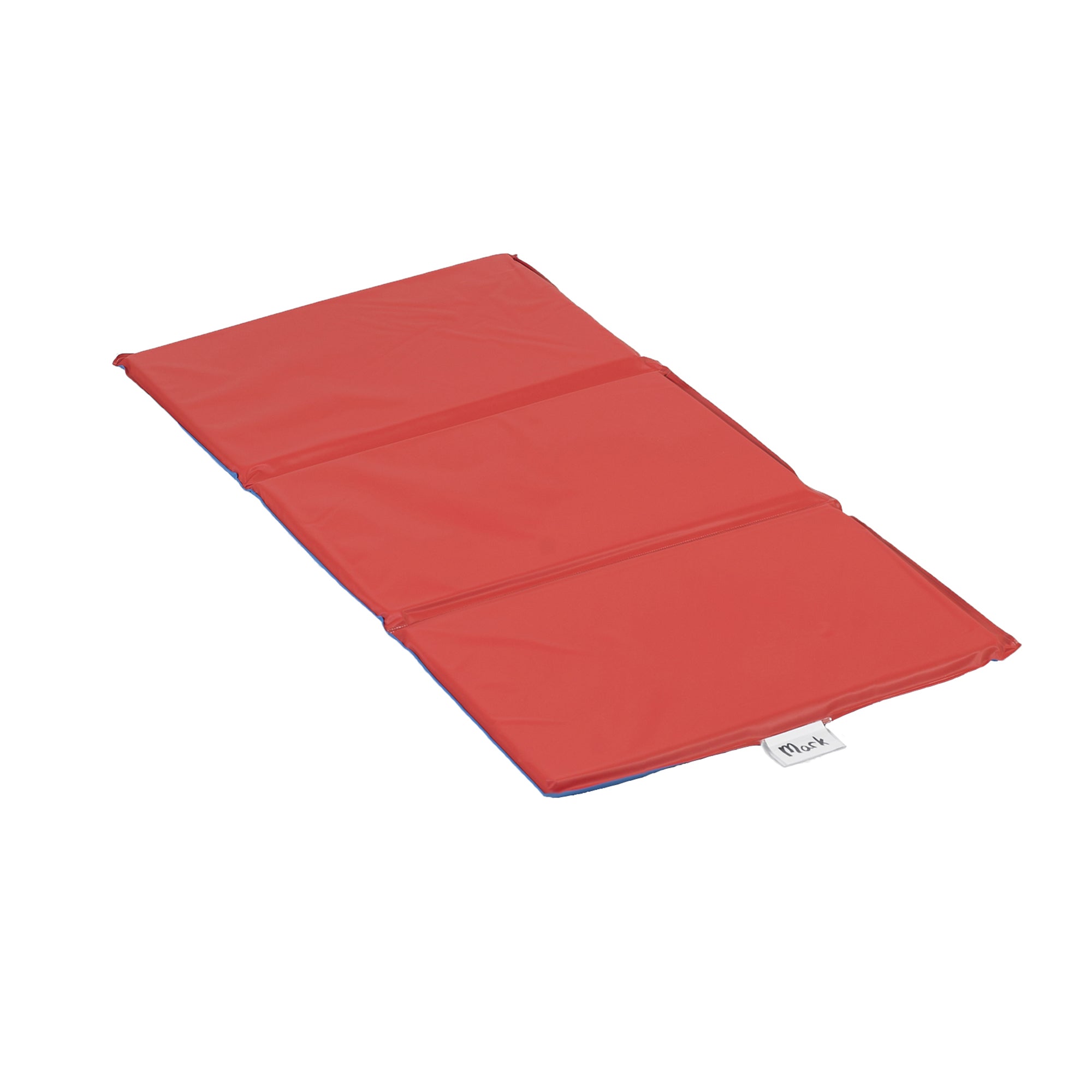 1" Infection Control 3 Section Folding Rest Mat - Set of 10 - Red/Blue