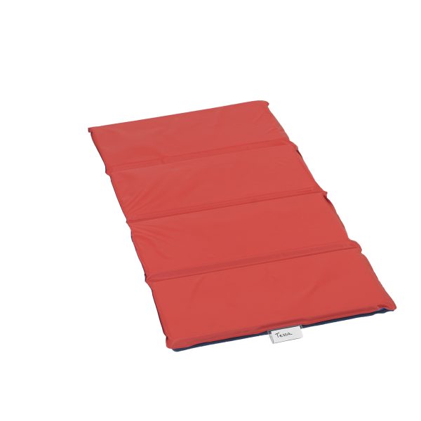 1" Angels 4 Section Folding Rest Nap Mat - Red/Blue
