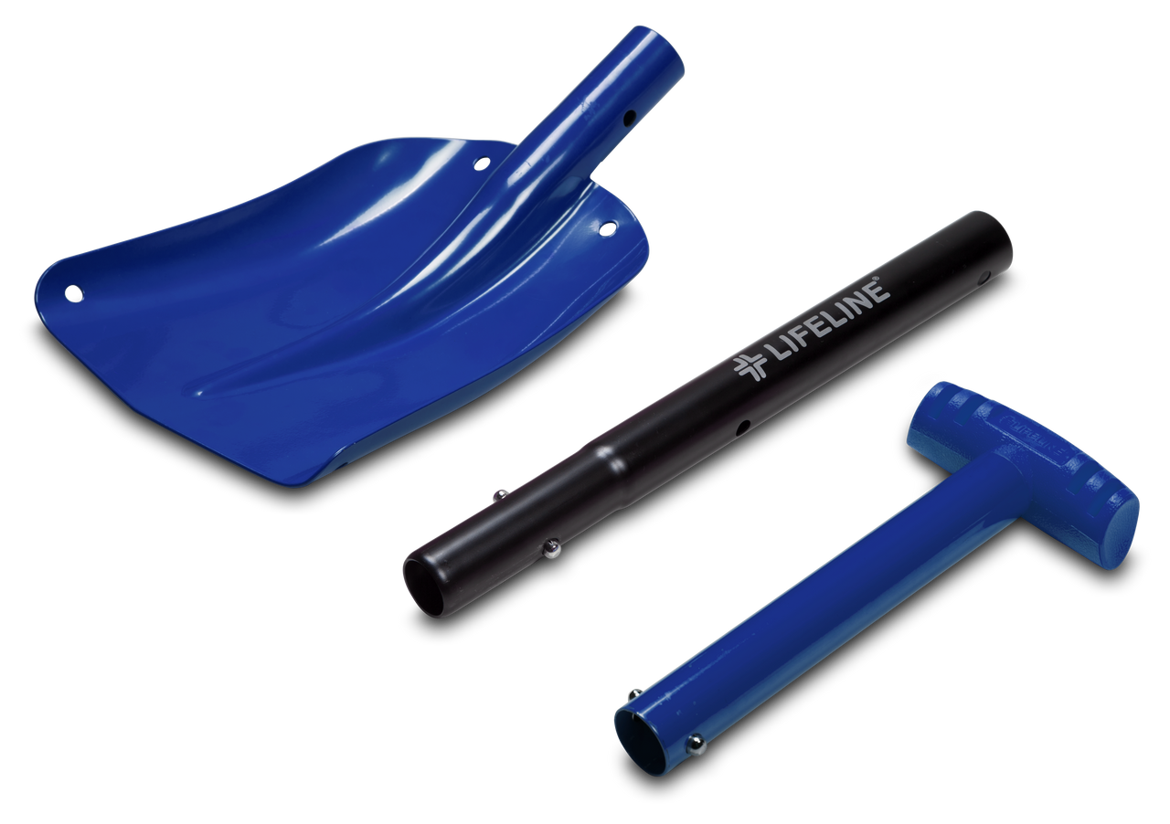 Aluminum Utility Shovel - Blue/Black
