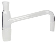 Distilling Arm with 45/50  joint at the bottom to fit a Biomass Flask and 24/40 on the side to fit a condenser.