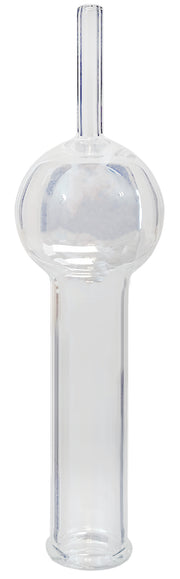 Drying Tube Straight with one bulb 100mm length. Borosilicate Glass.