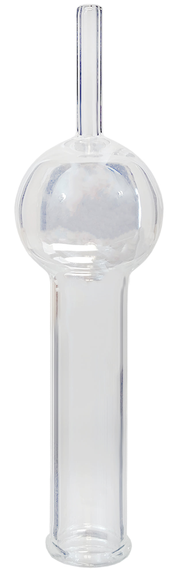 Drying Tube Straight with one bulb 100mm length. Borosilicate Glass.