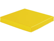 Square Pouffe Basic - Yellow, 2.4"H